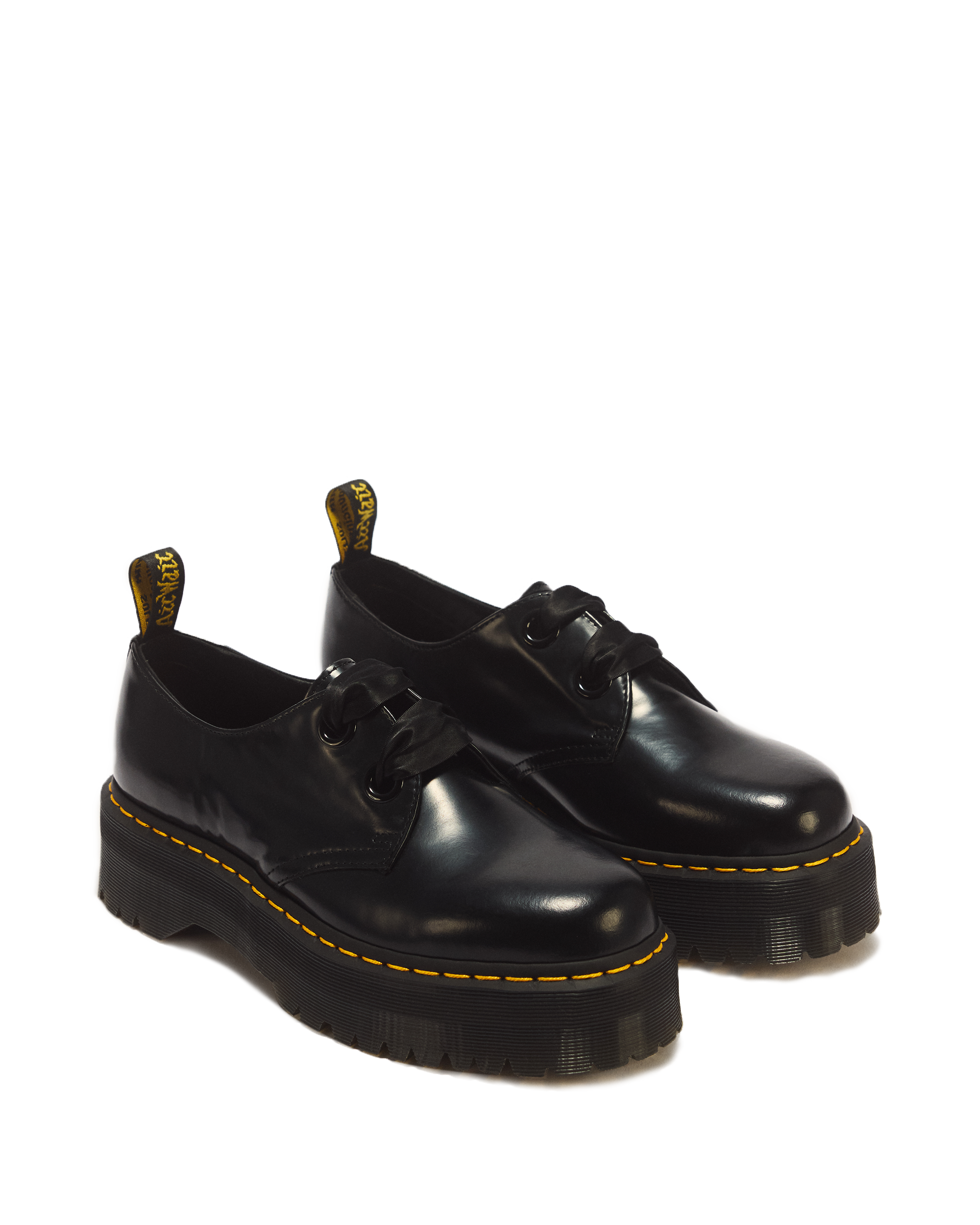 Holly Women's Leather Platform Shoes in BLACK | Dr. Martens™