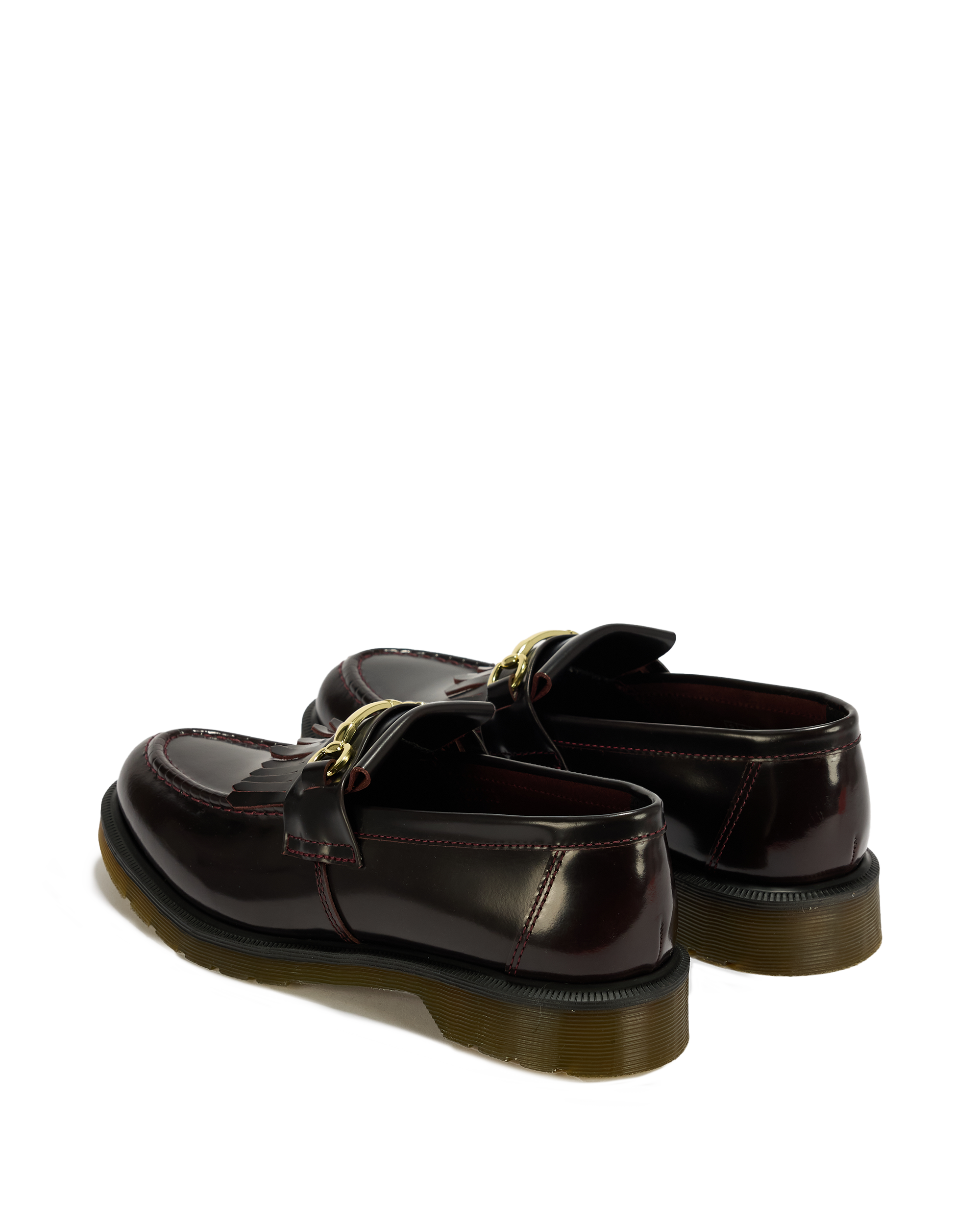 Adrian Snaffle Smooth Leather Kiltie Loafers in CHERRY RED | Dr