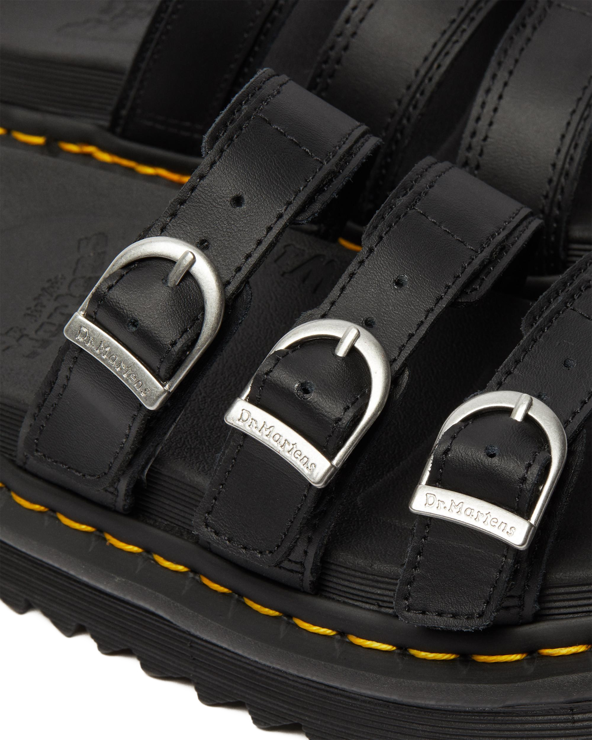 Blaire Slide Leather Sandals in Black | Dr. Martens™