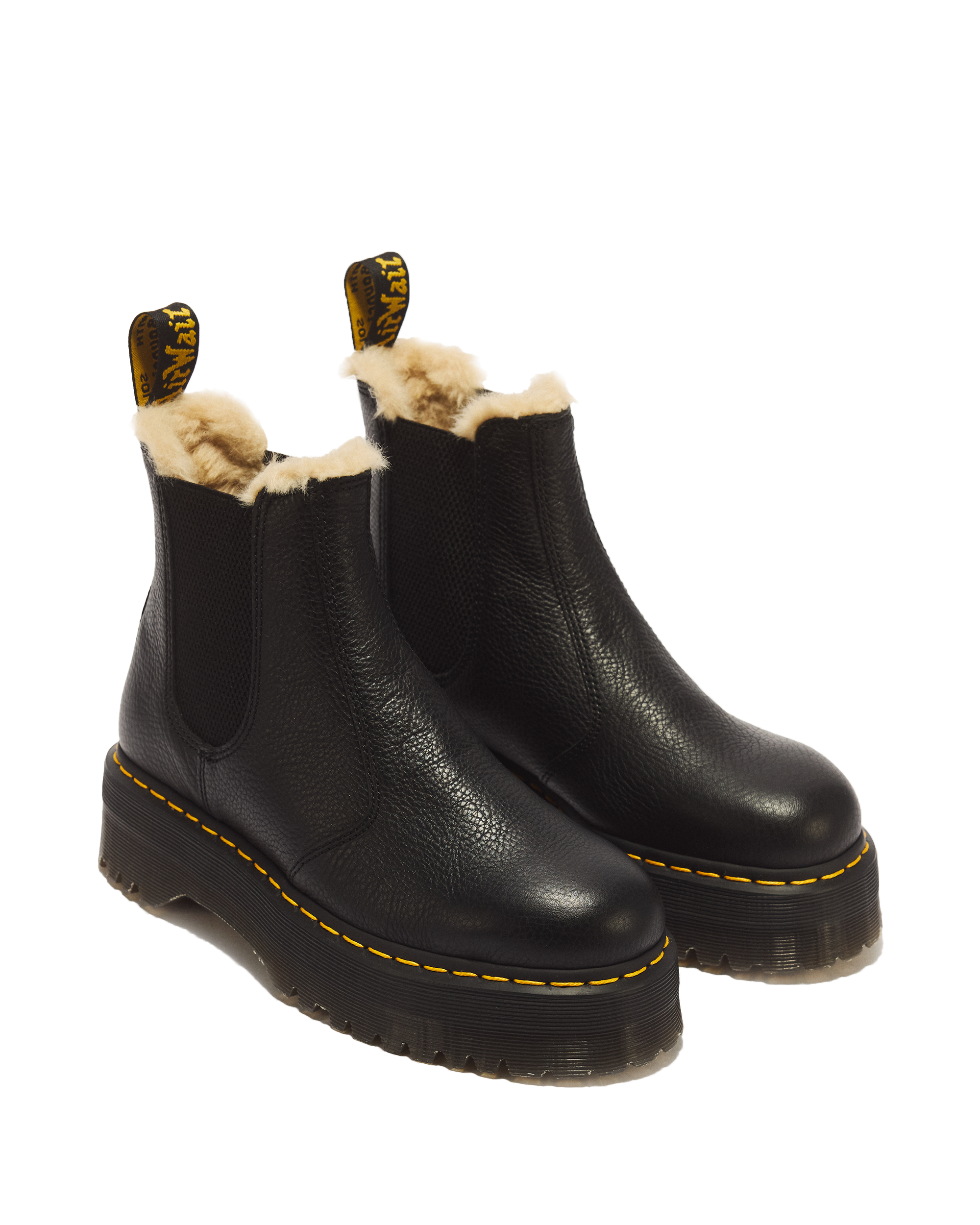 2976 Quad Fur Lined Platform Chelsea Boots