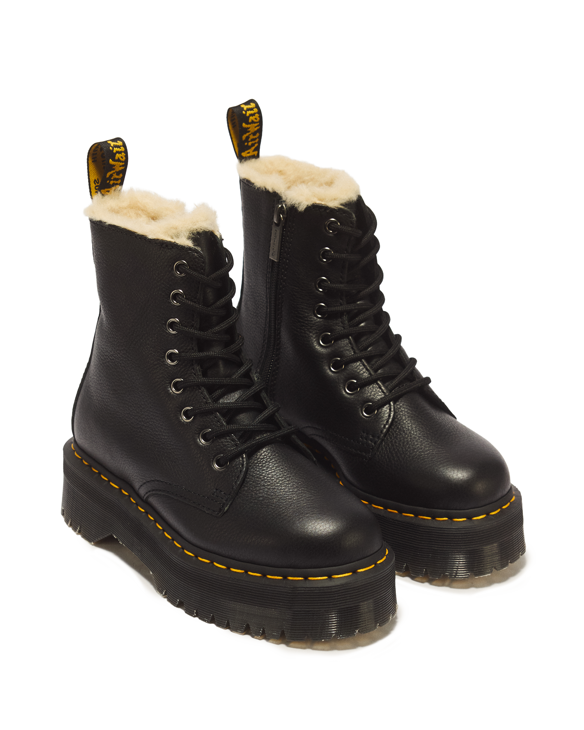 Jadon Faux Fur Lined Leather Platform Boots