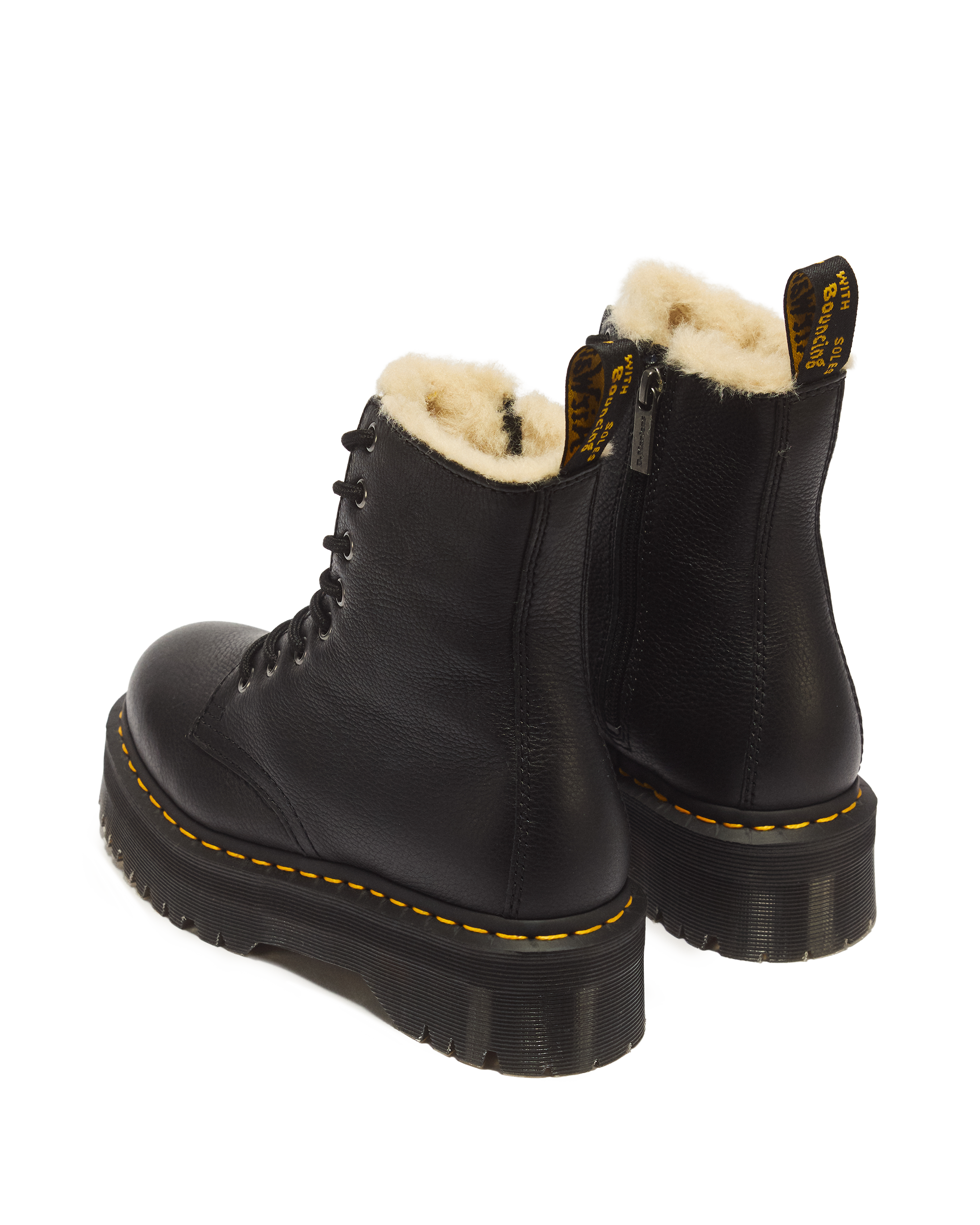 Jadon Faux Fur Lined Leather Platform Boots