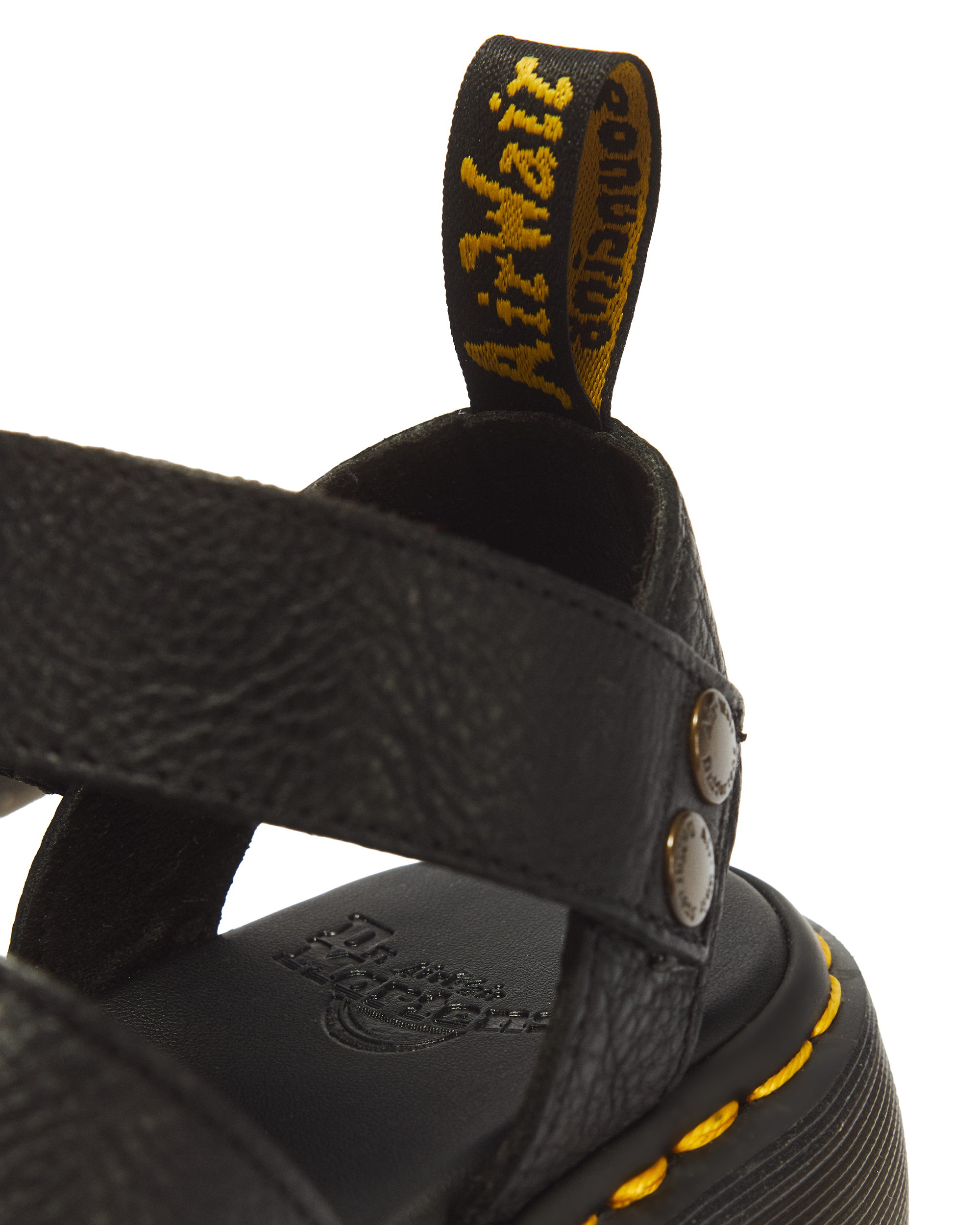 Gryphon Quad Leather Platform Sandals in Black | Dr. Martens™