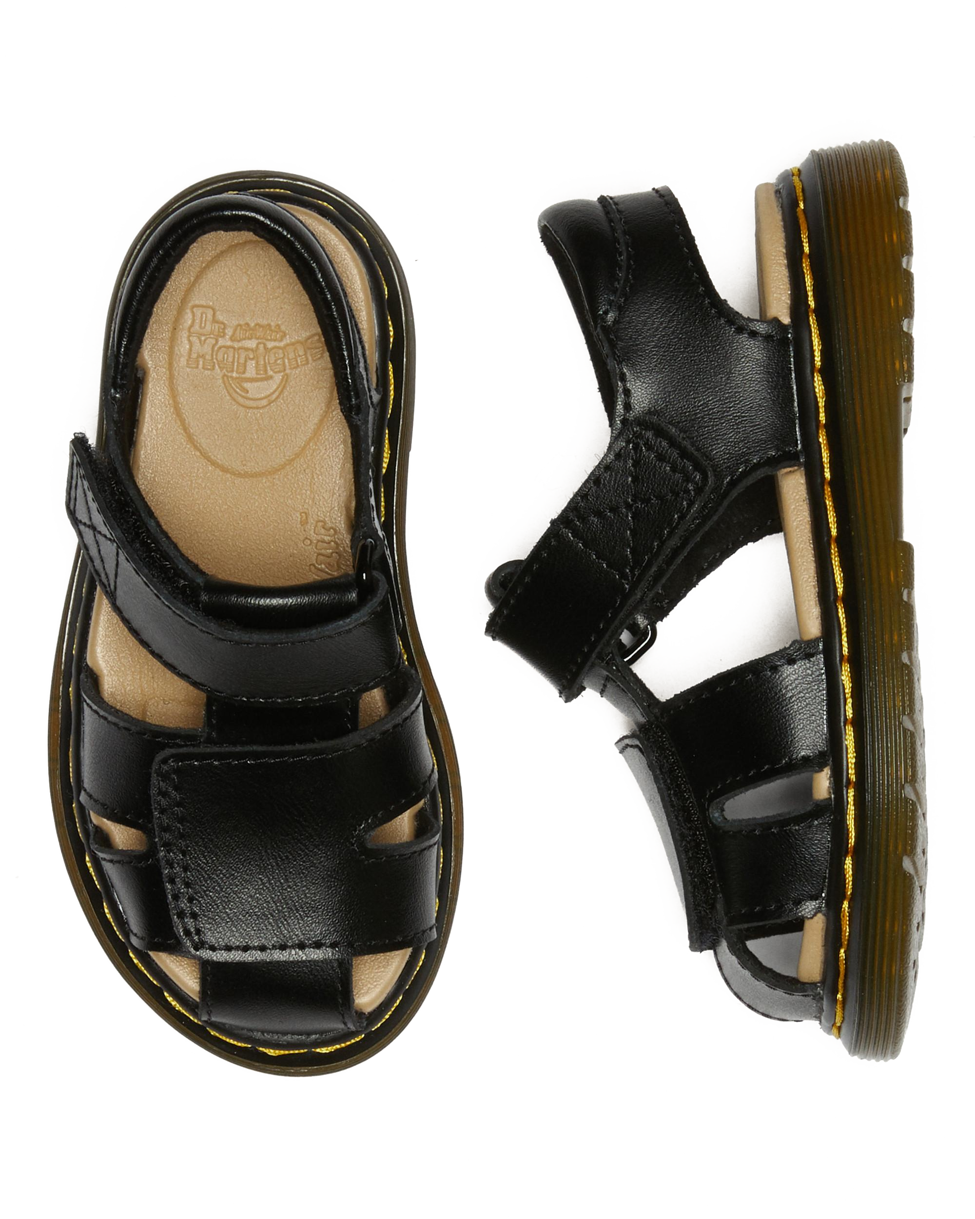 Kleinkind Moby II Leder Riemensandalen mit Klettverschluss
