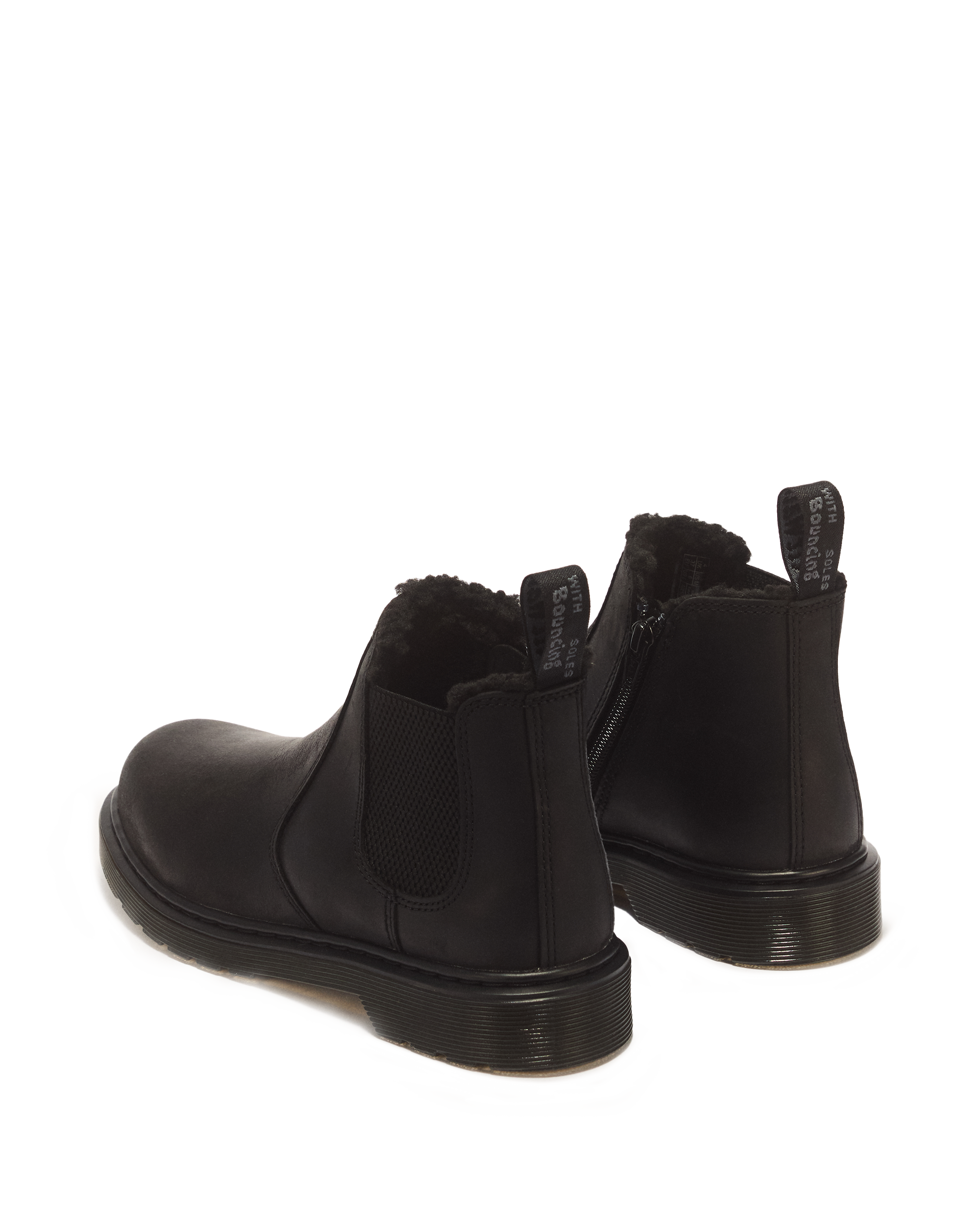 Youth 2976 Faux Fur Lined Chelsea Boots in BLACK | Dr. Martens™