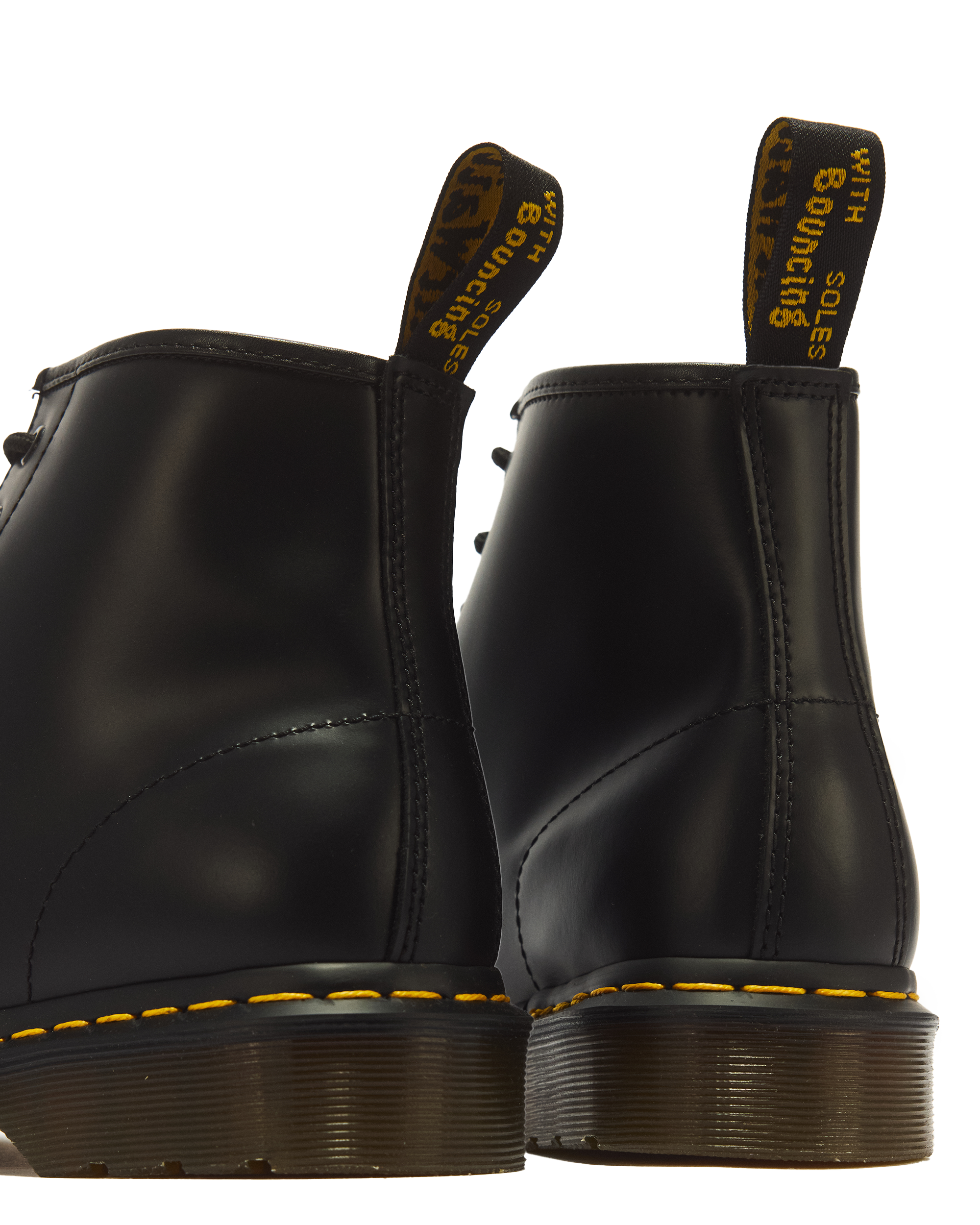 101 Yellow Stitch Smooth Leather Ankle Boots