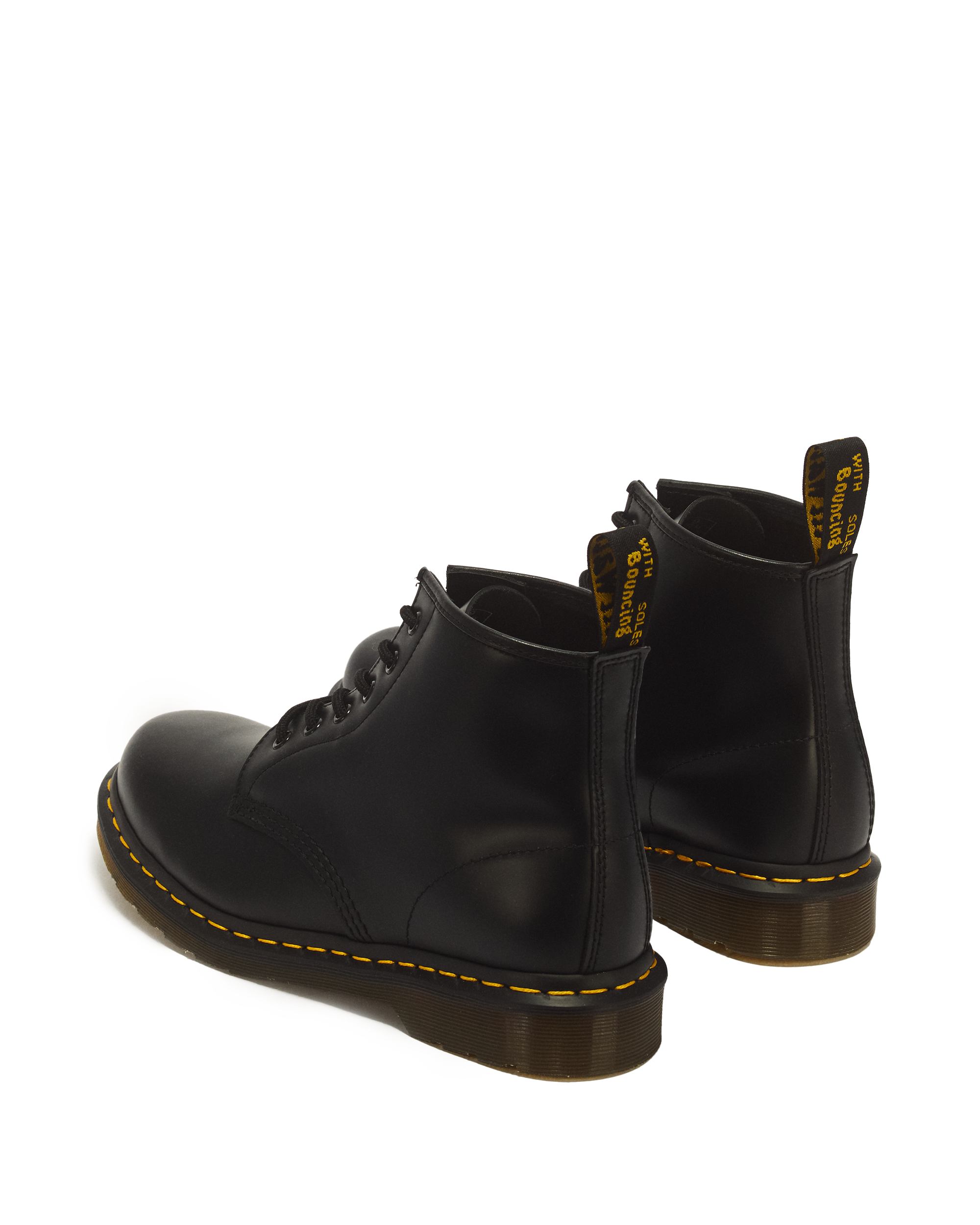 101 Yellow Stitch Smooth Leather Ankle Boots