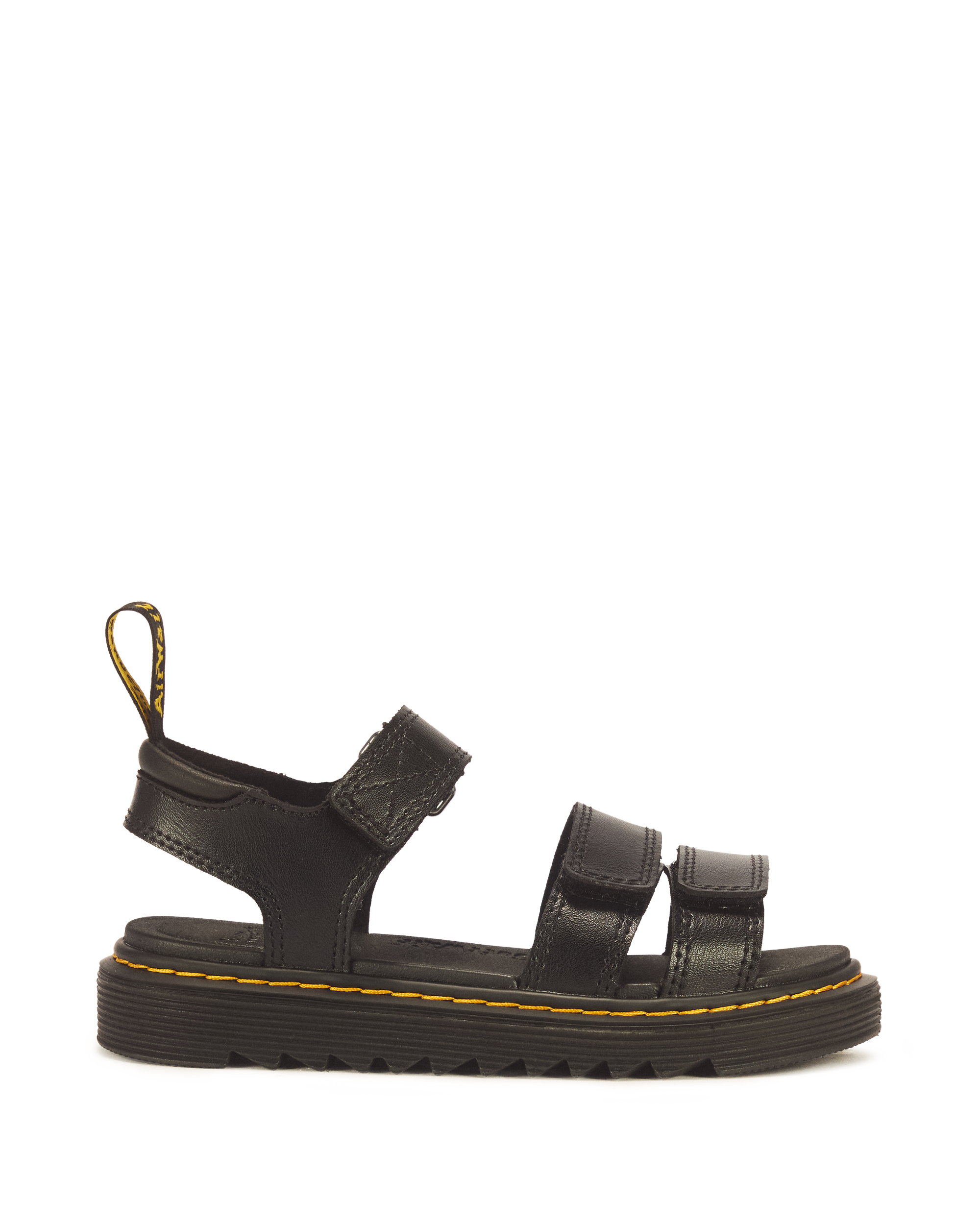 Детские сандалии Dr. Martens Junior Klaire Leather Strap, цвет: Чёрный