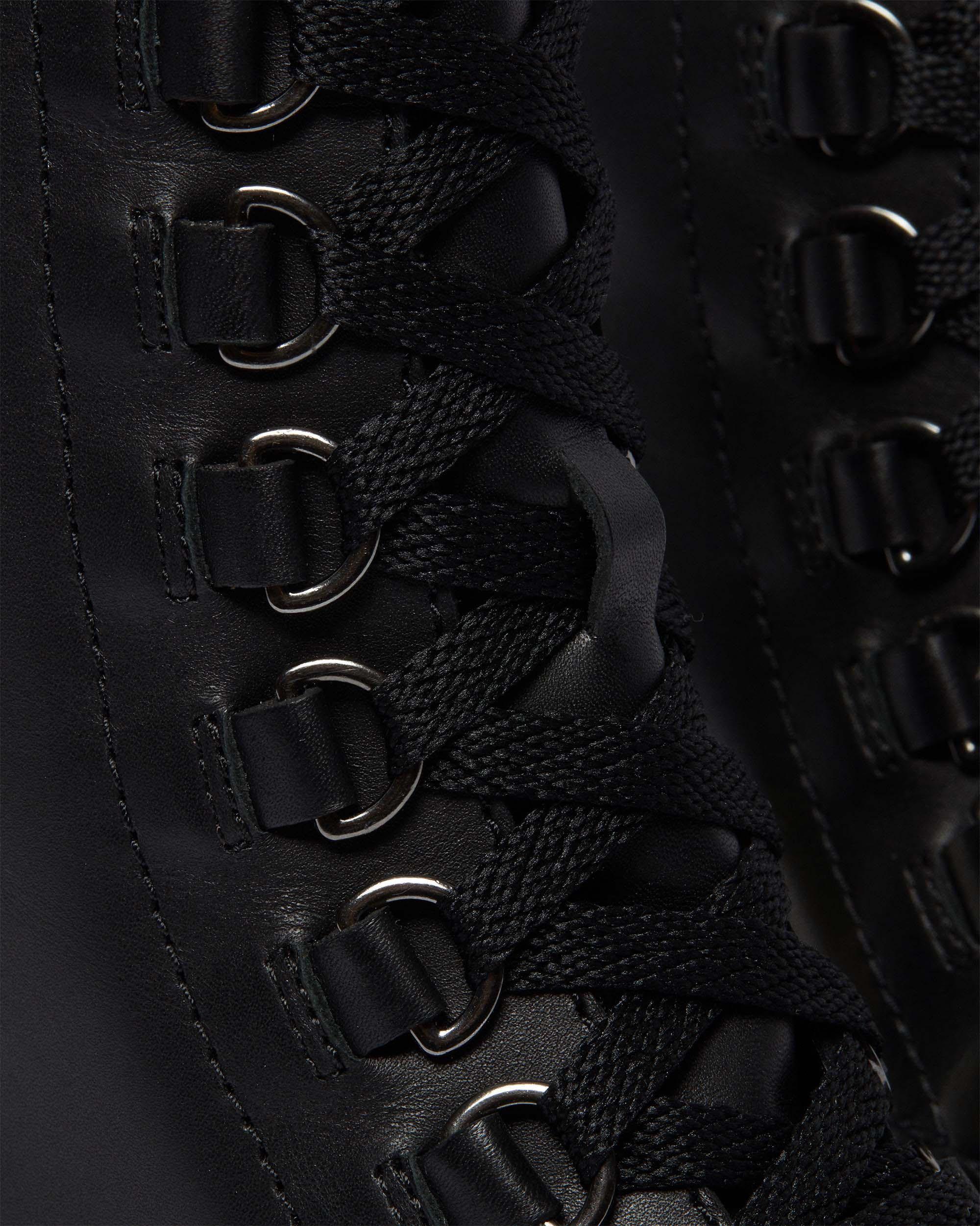 Chesney Leather Flared Heel Lace Up Boots
