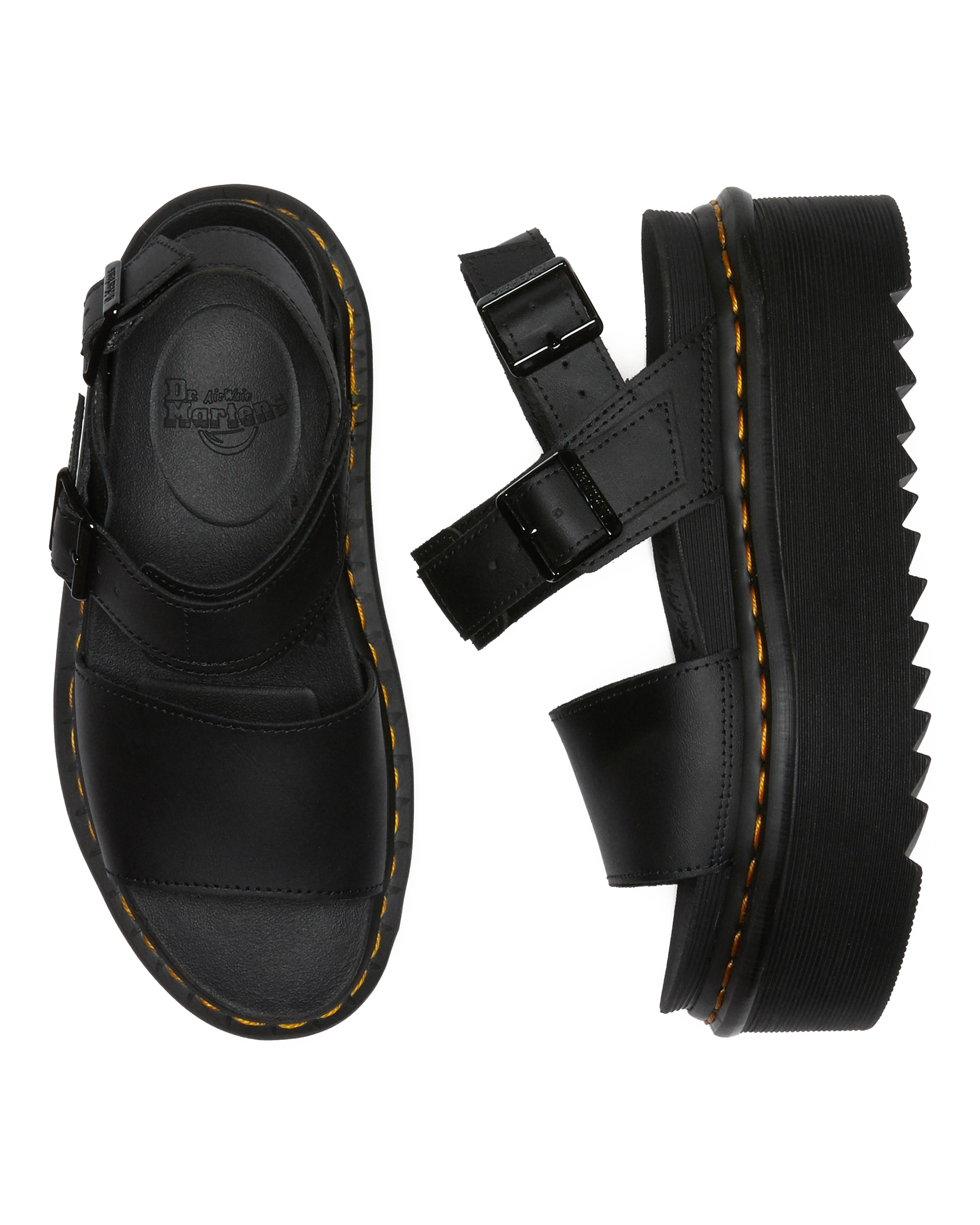 Sandali platform  Voss Quad di pelle con cinturino 