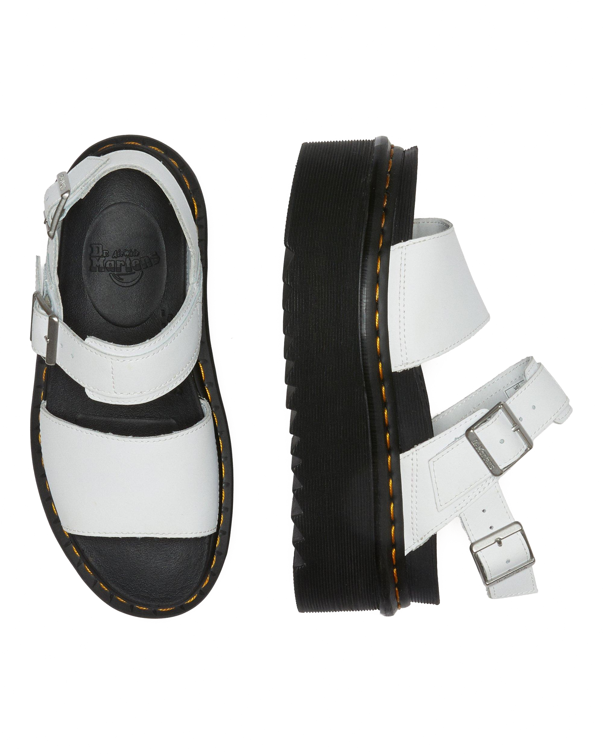 Voss Quad Leren Platform Sandalen met band