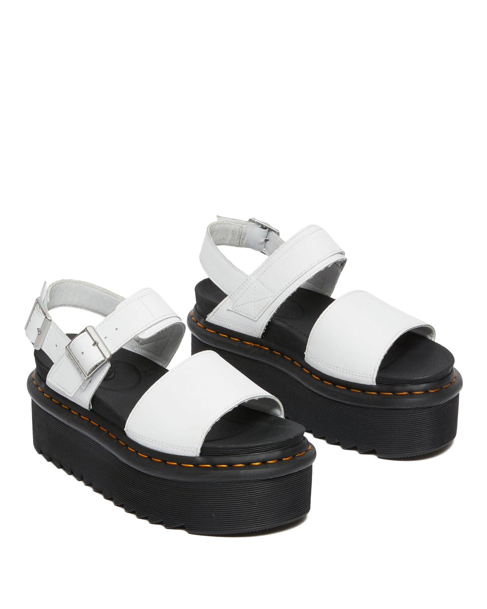 Voss Quad Leren Platform Sandalen met band