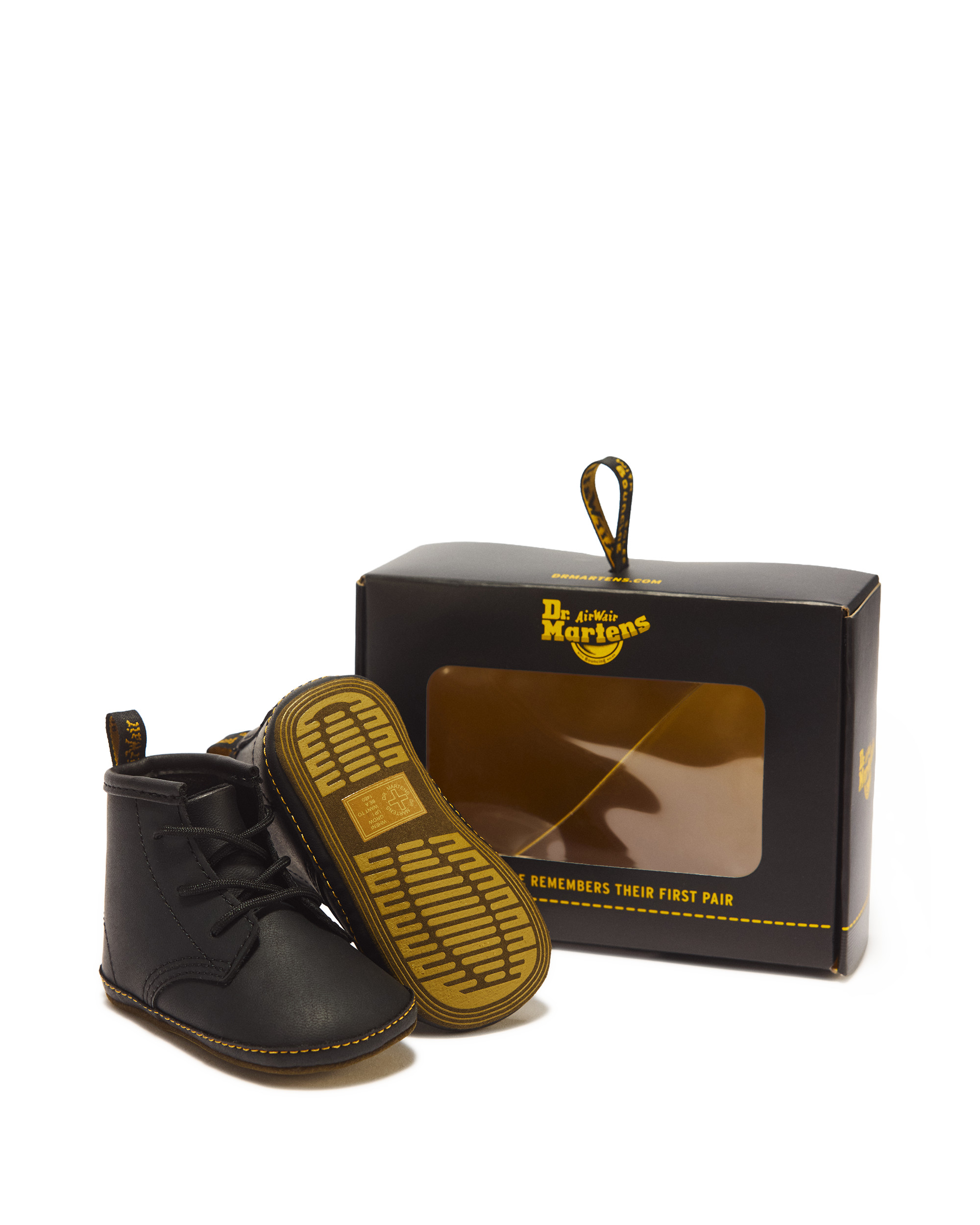 Boots 1460 en cuir auburn pour nouveau-né