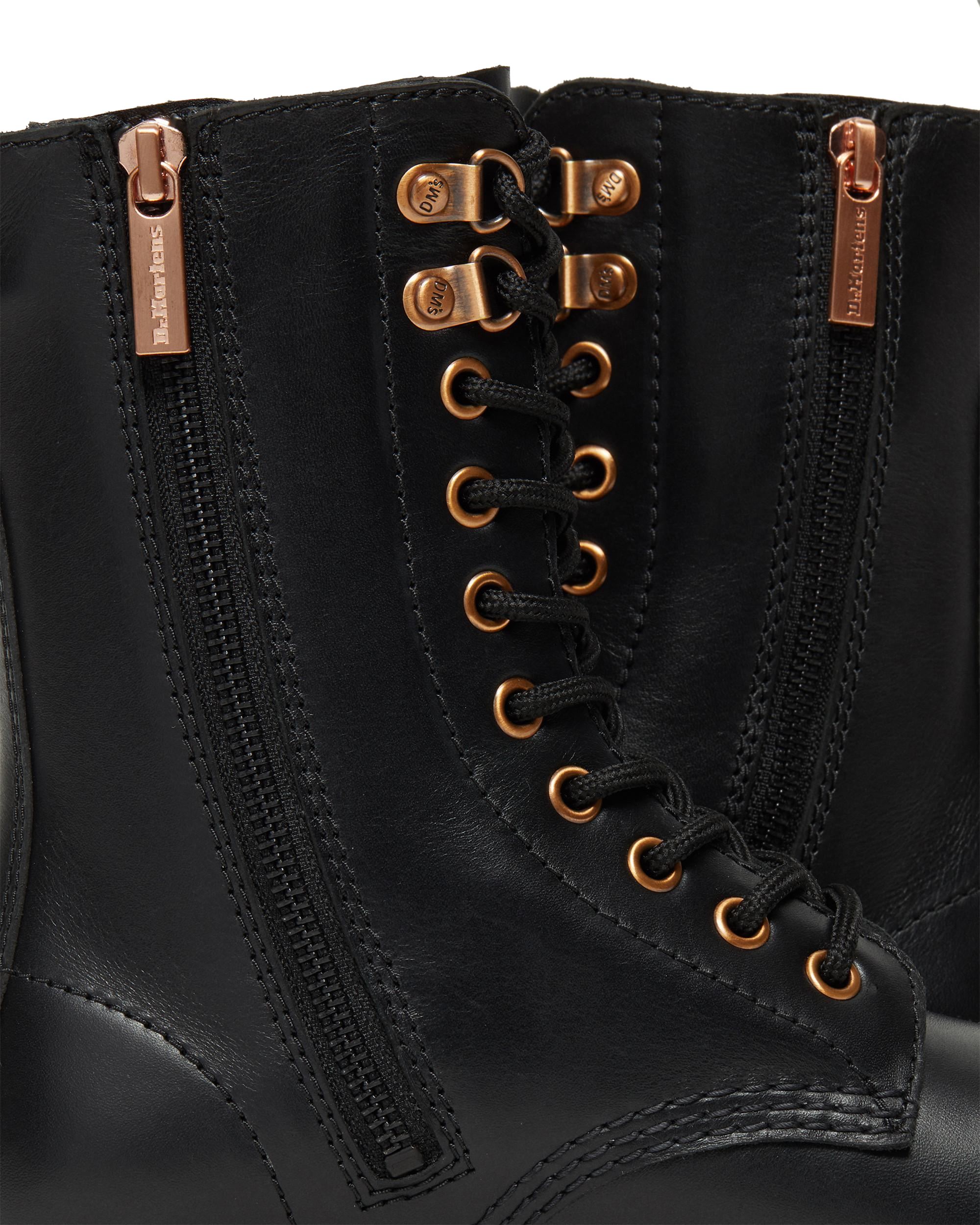 Boots Montantes 1490 Rose Gold Hardware en Cuir 