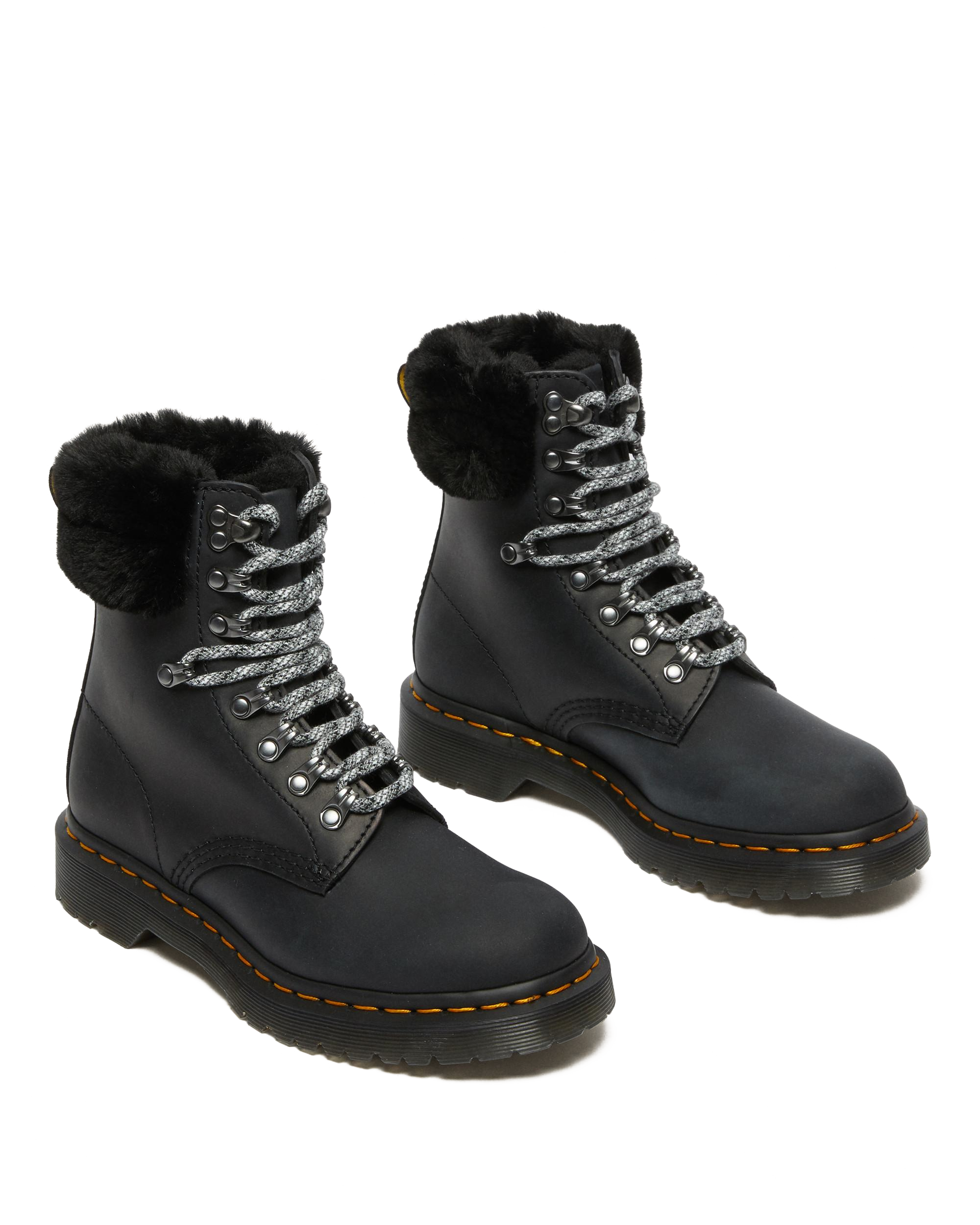 1460 Serena Collar Faux Fur Lined Lace Up Boots