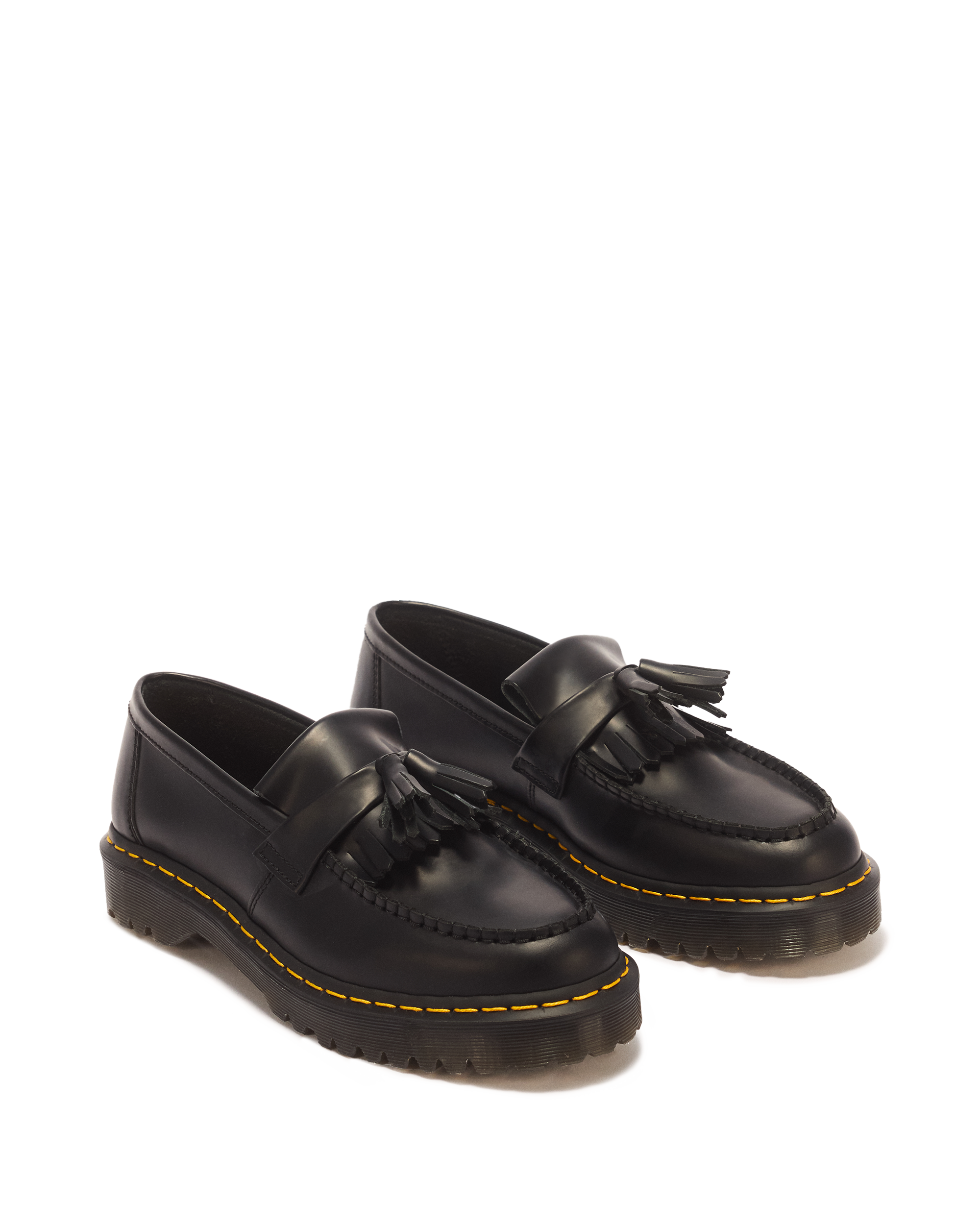 Adrian Bex Smooth Leather Tassel Loafers in Black | Dr. Martens™