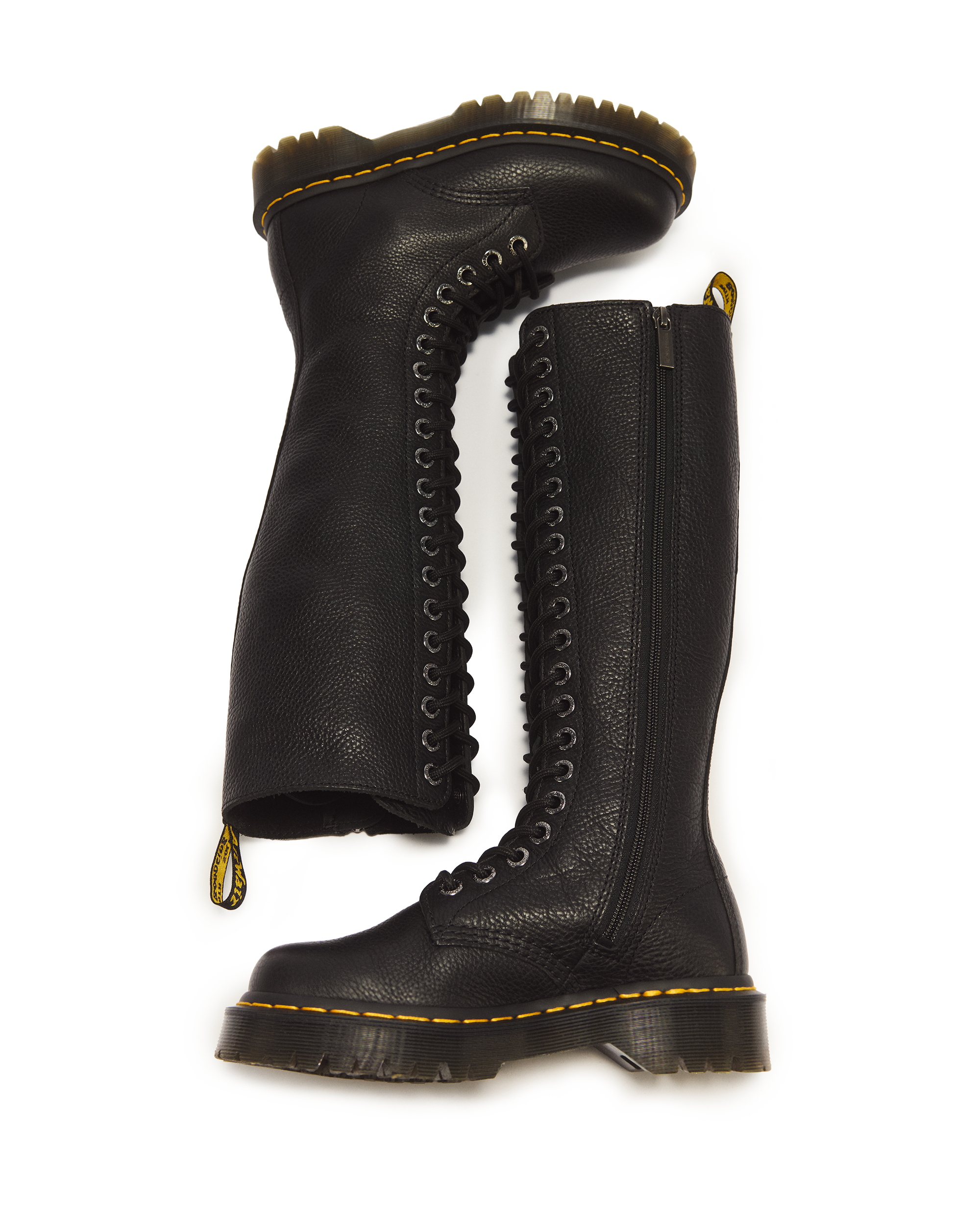 1B60 Bex Pisa Leather Knee High Boots in Black | Dr. Martens™