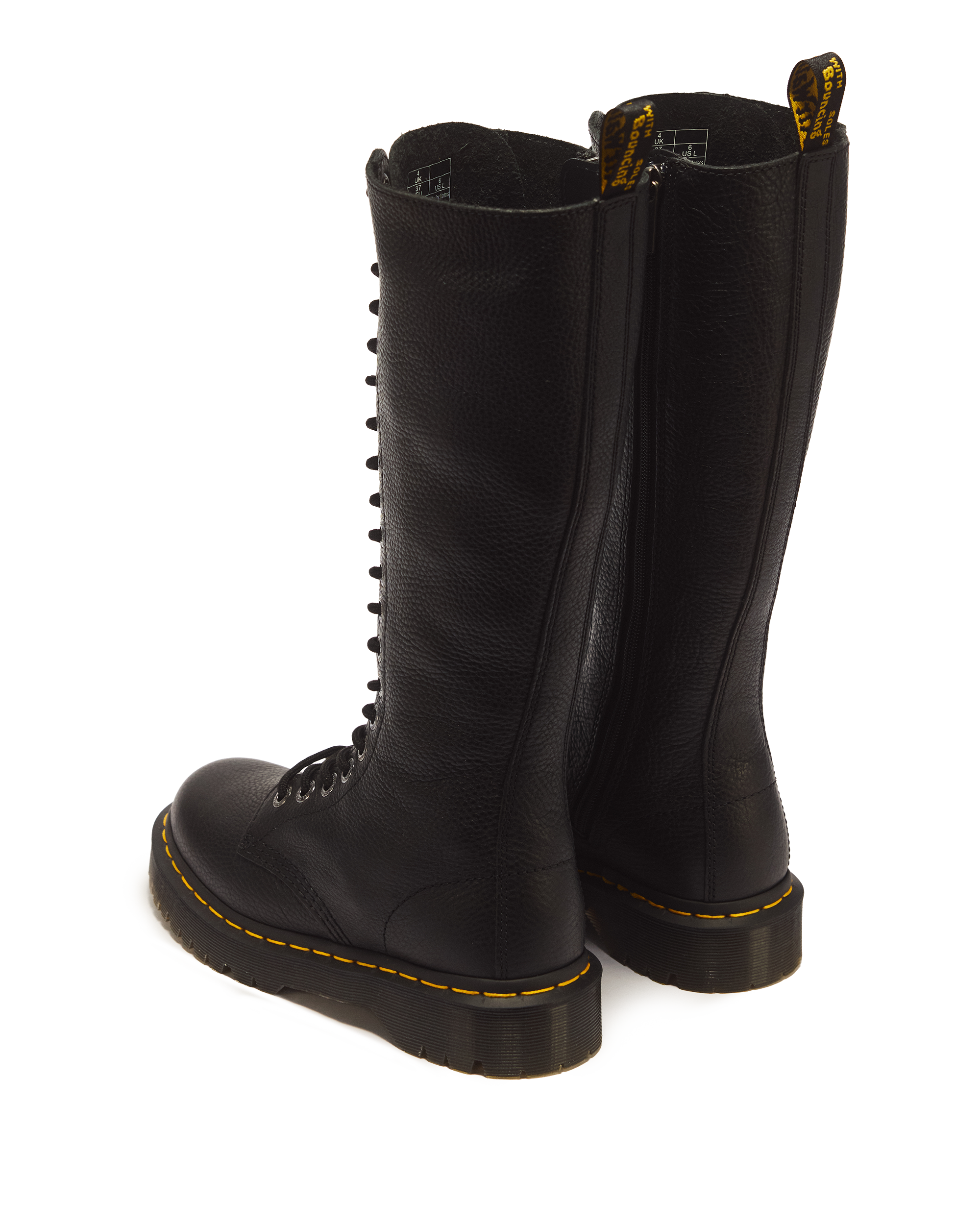 1B60 Bex Pisa Leather Knee High Boots in Black | Dr. Martens™