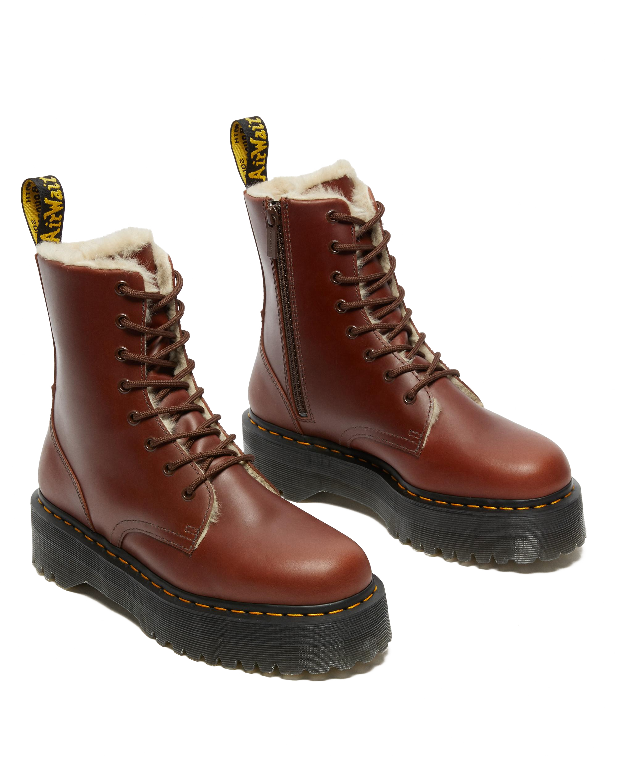 Jadon Kunstfell Gefütterte Plateaustiefel