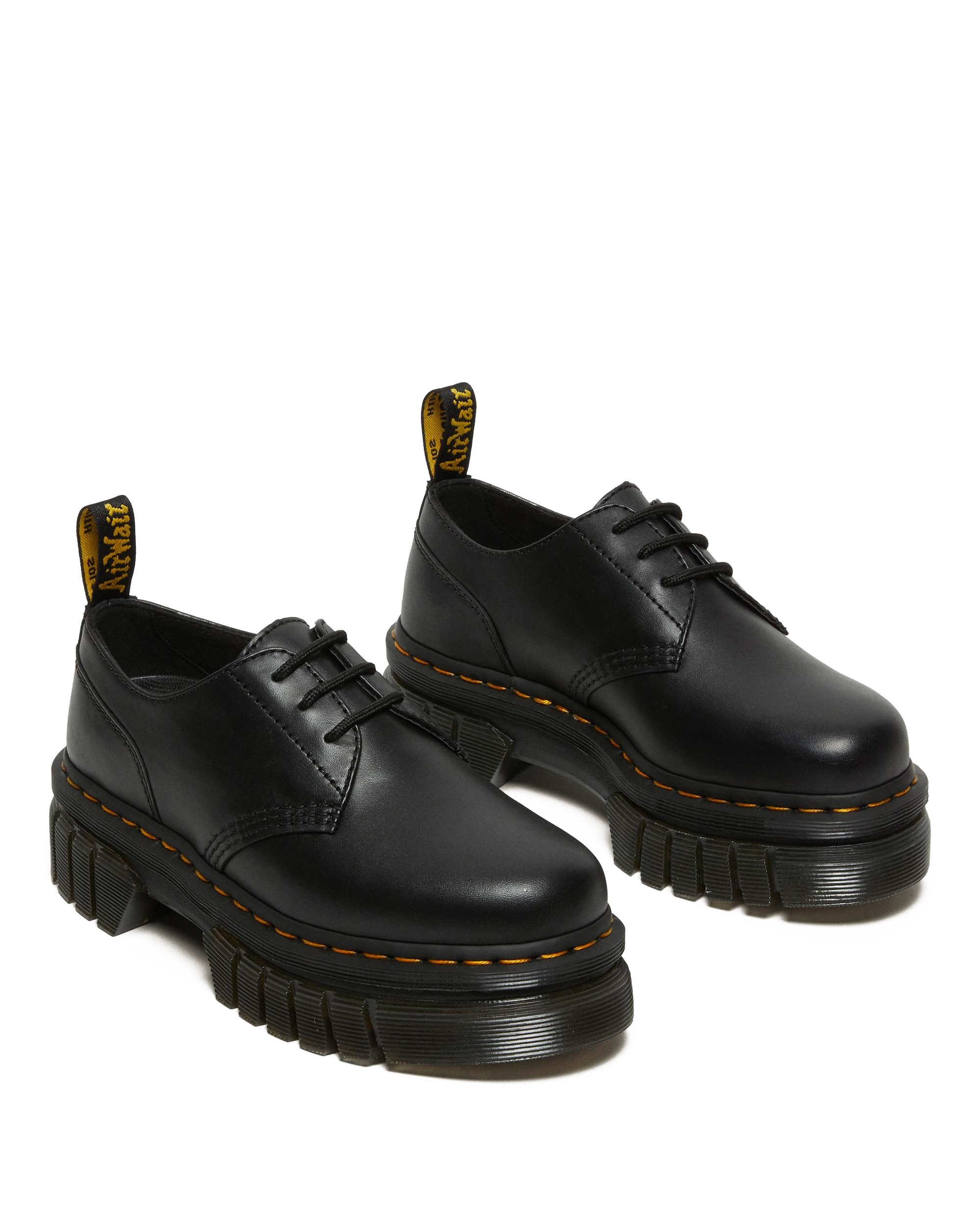 Audrick Nappa Lux Leather Platform Shoes in Black | Dr. Martens™