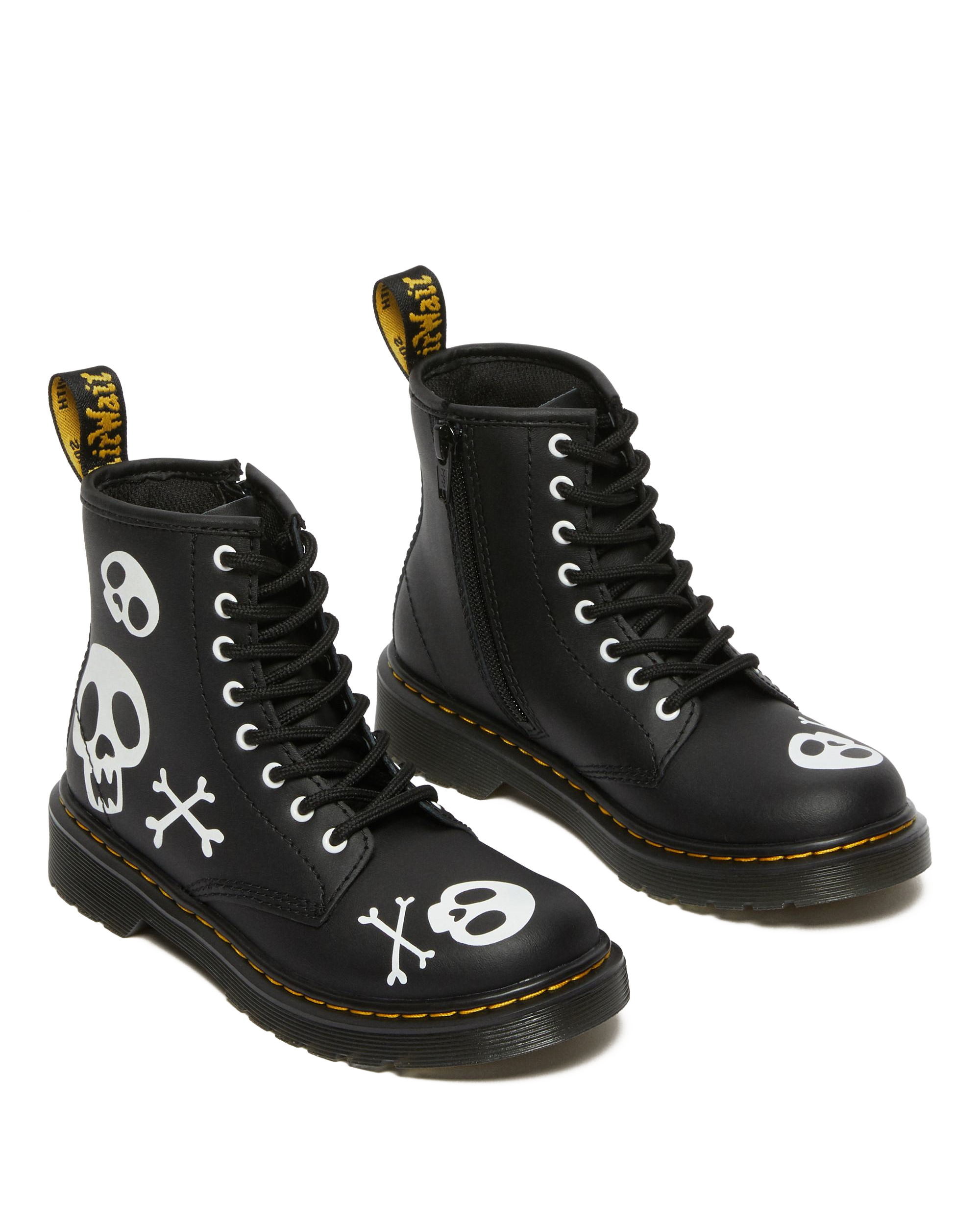 Botas 1460 Skull & Bones para junior de piel 