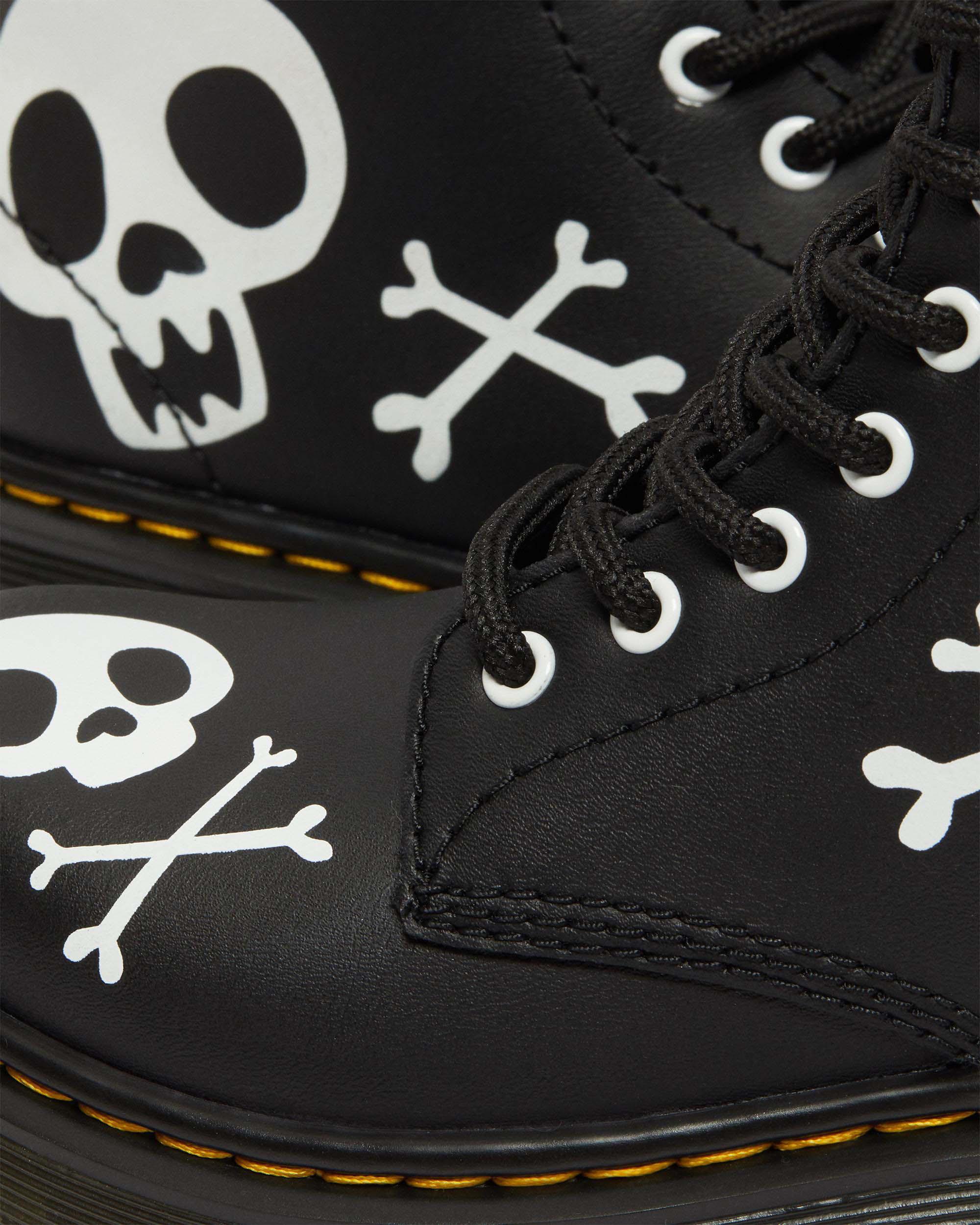 Botas 1460 Skull & Bones para junior de piel 