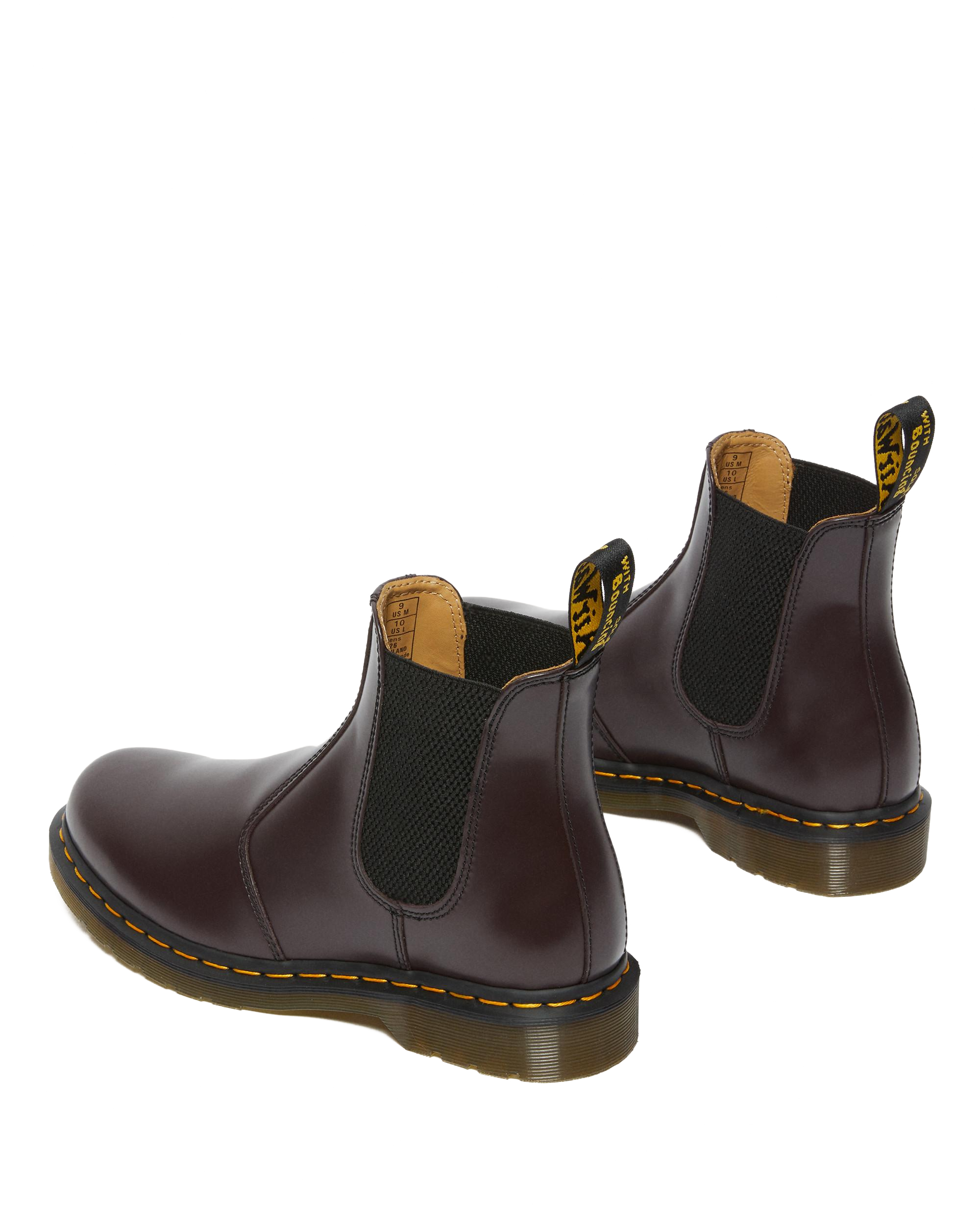 Stivaletti Chelsea di pelle  2976 con cuciture gialle Smooth