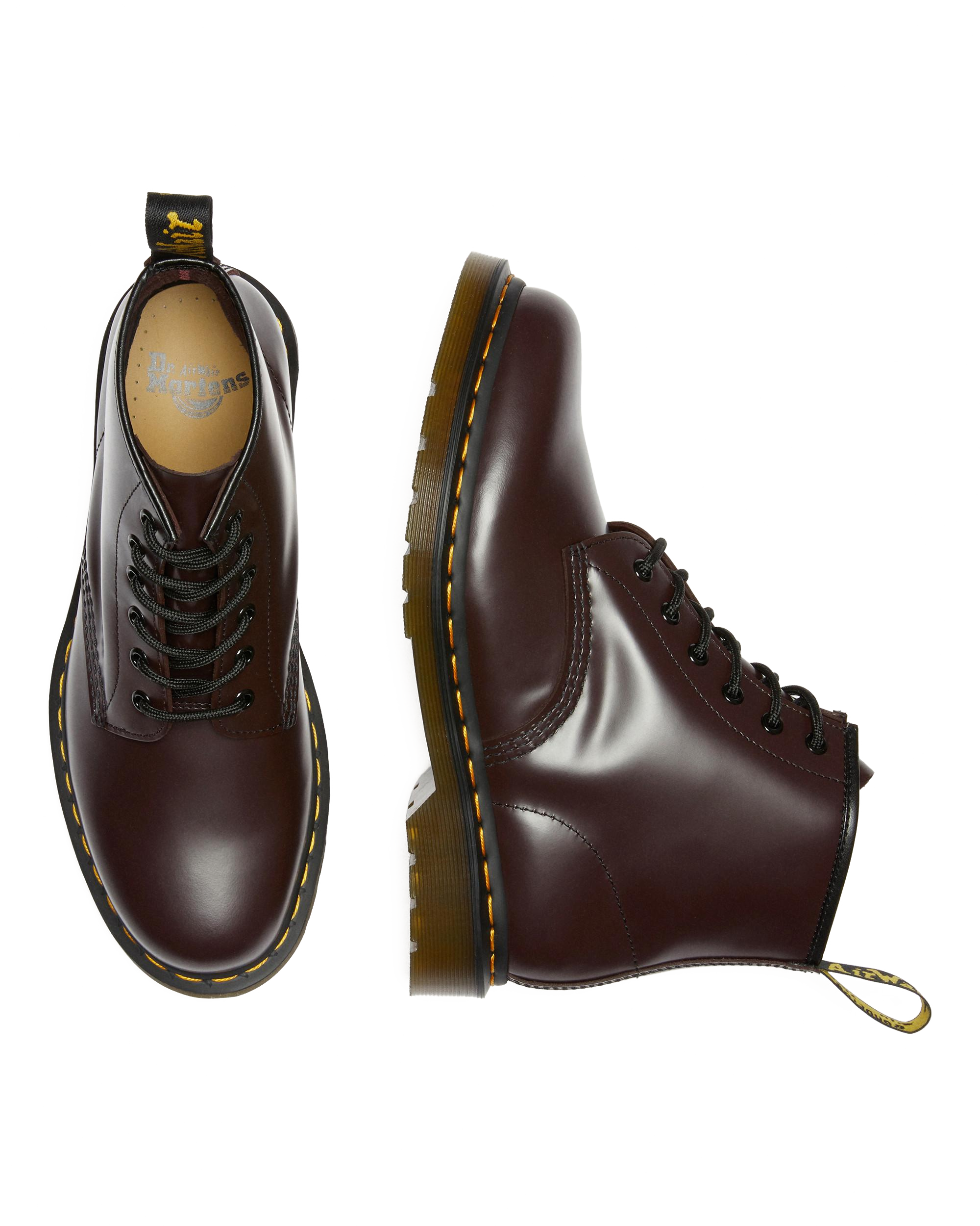 Boots basses 101 Yellow Stitch en cuir Smooth