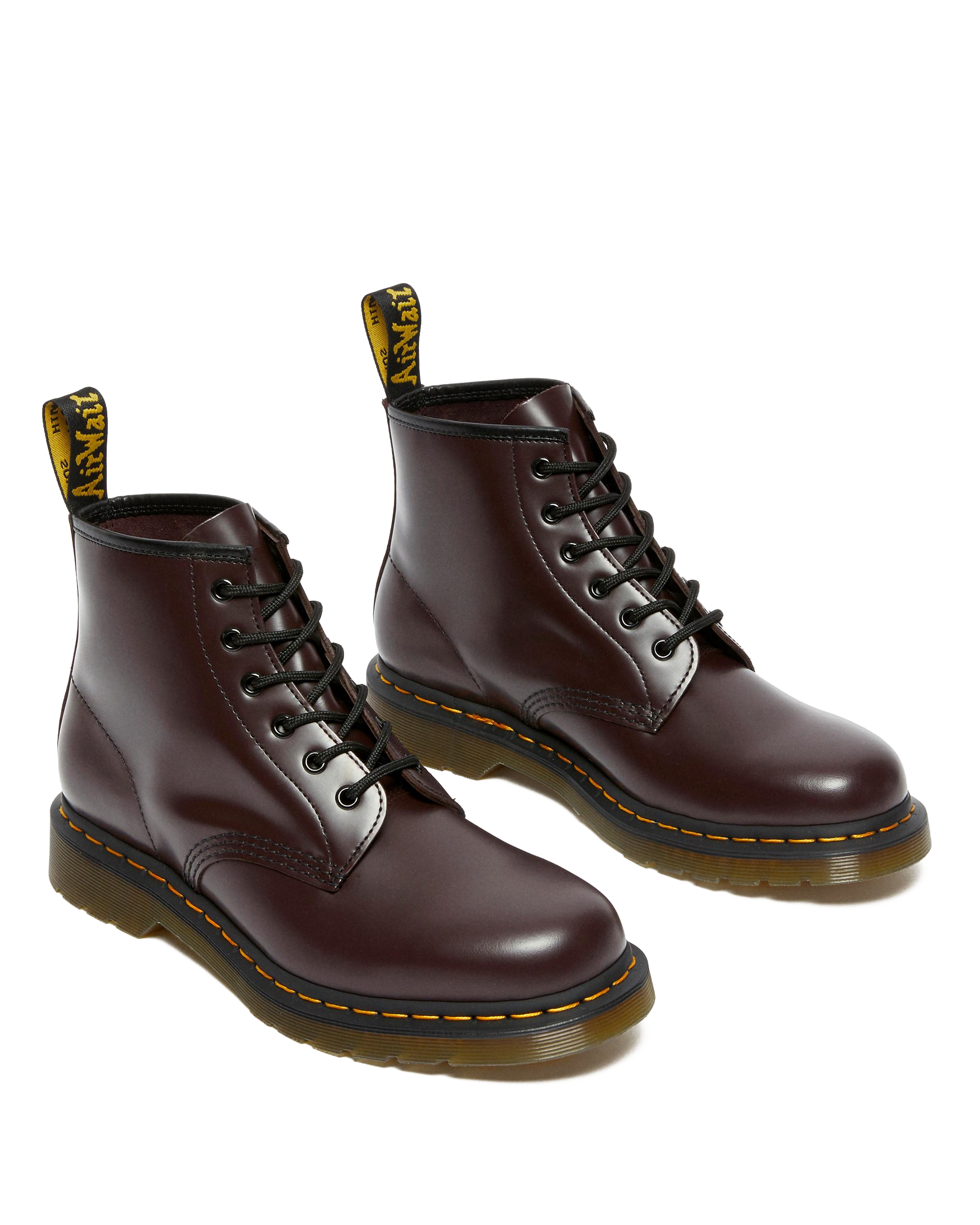Boots basses 101 Yellow Stitch en cuir Smooth