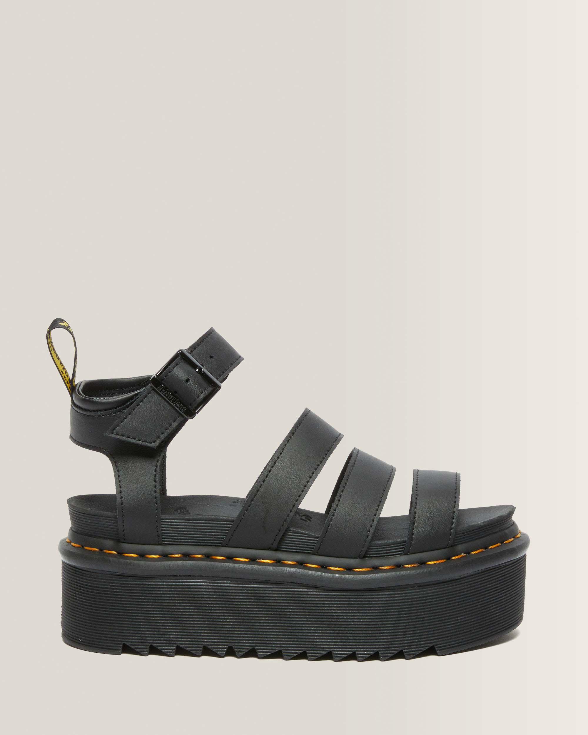 Blaire Quad Hydro Leather Platform Gladiator Sandals