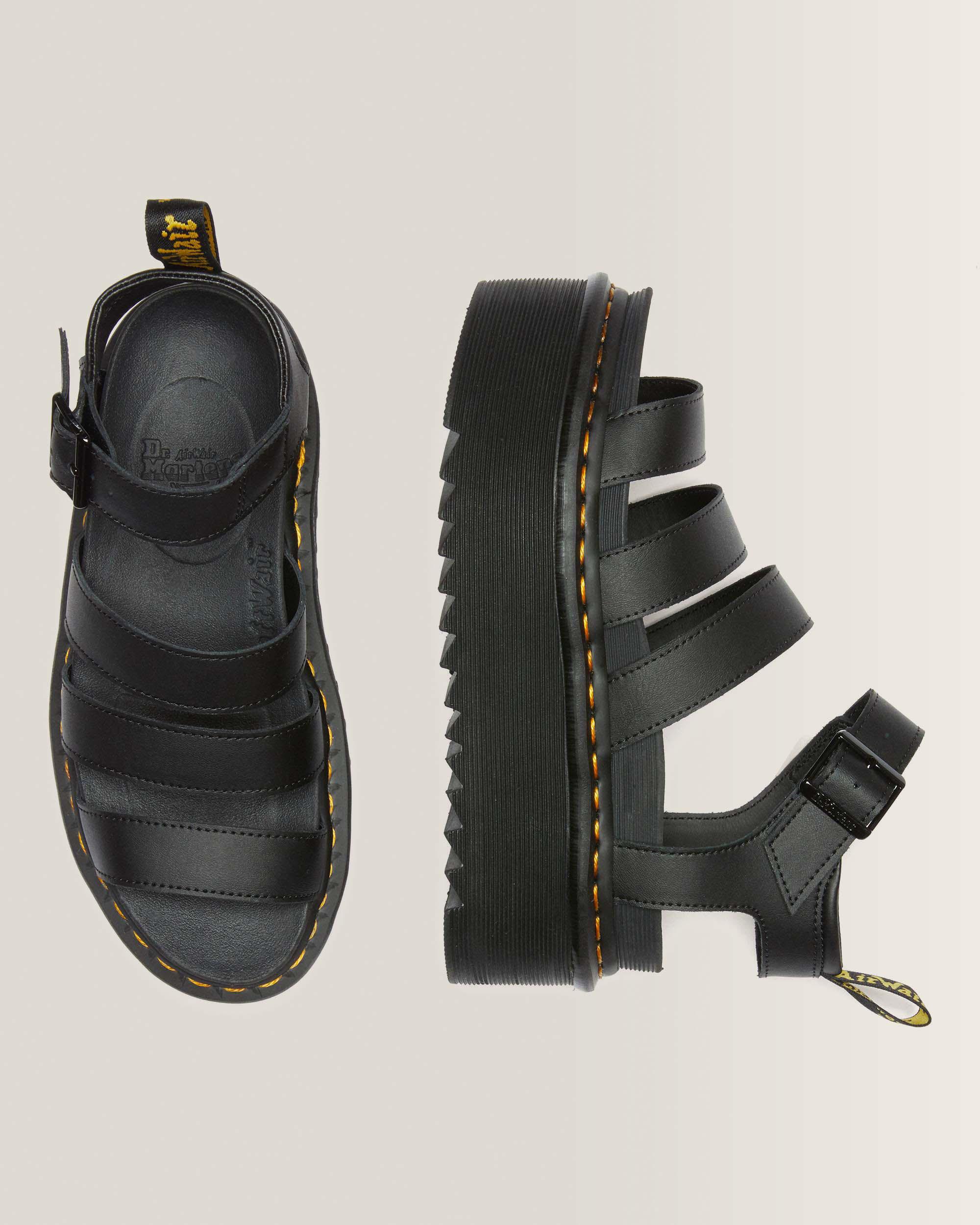 Blaire Quad Hydro Leather Platform Gladiator Sandals