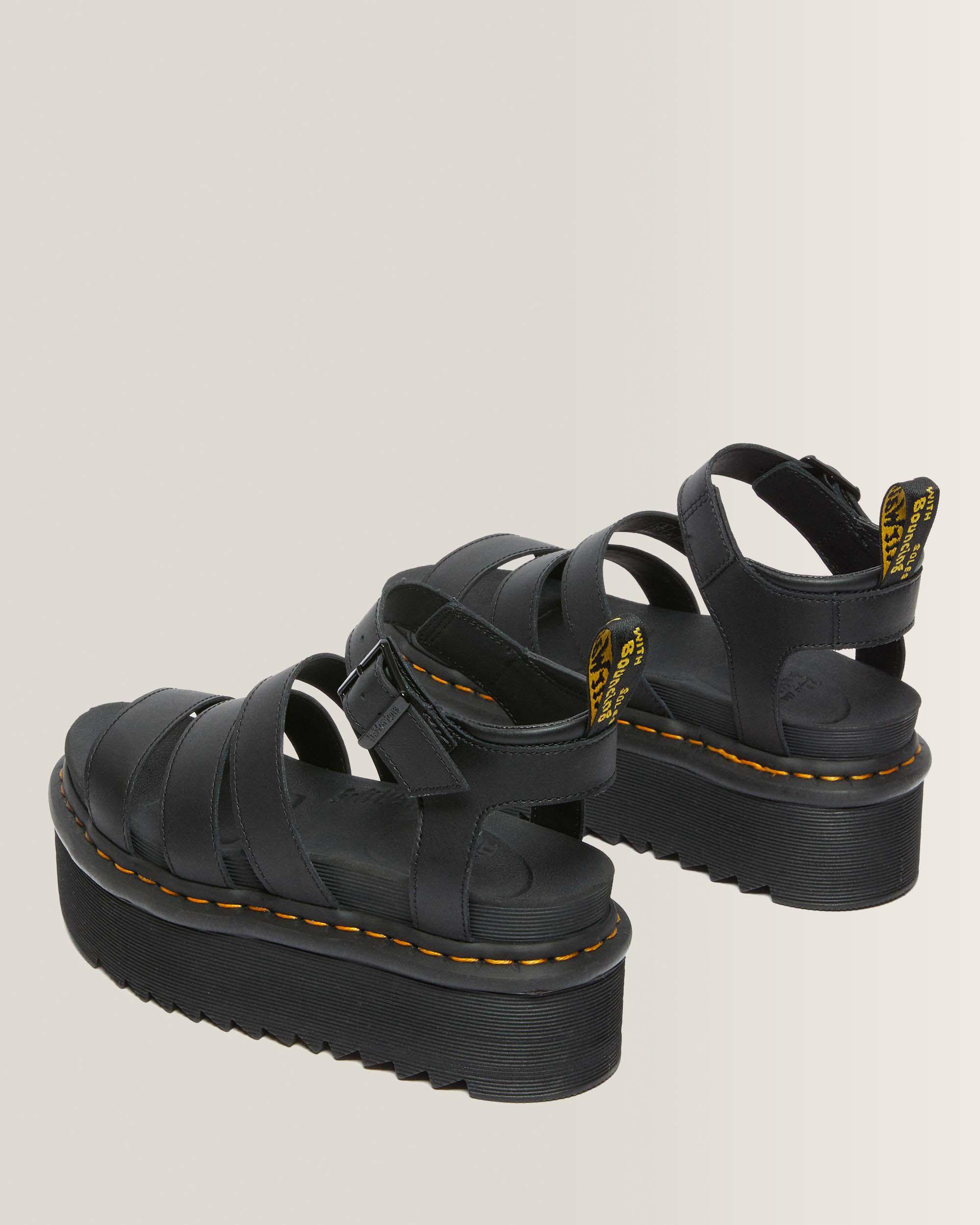 Blaire Quad Hydro Leather Platform Gladiator Sandals