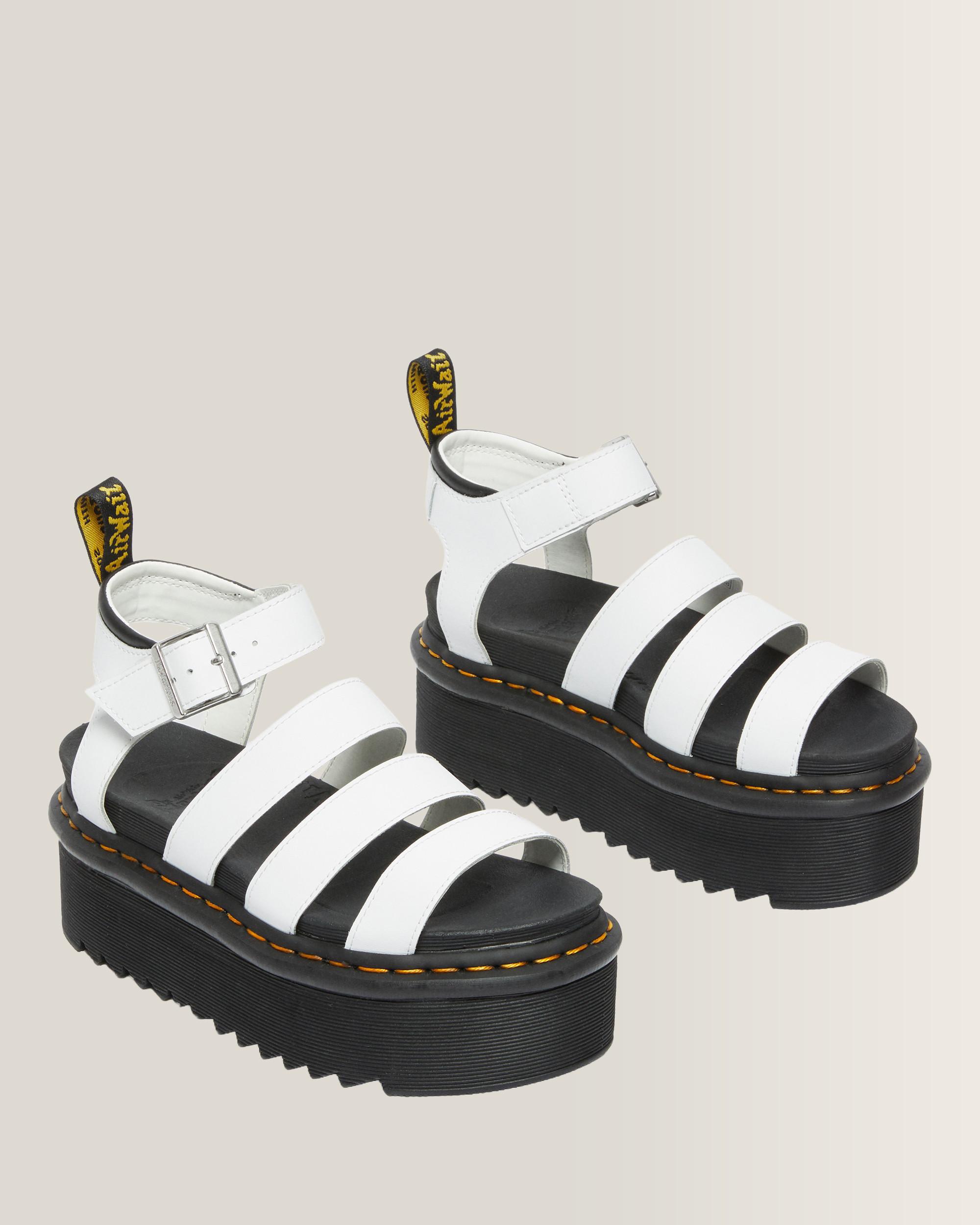 Blaire Quad Hydro Leather Platform Gladiator Sandals