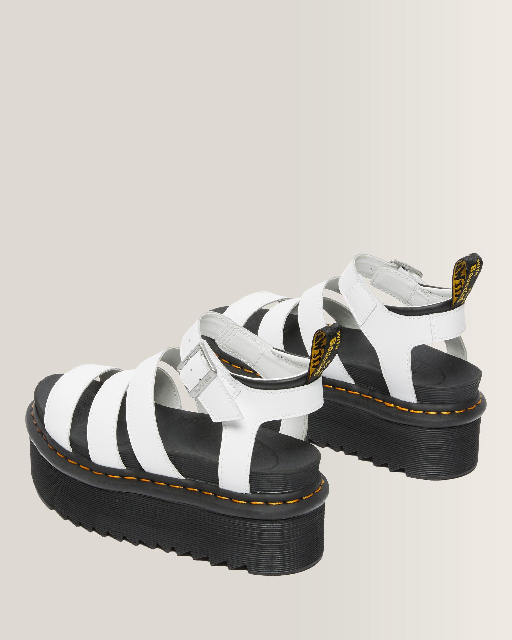 Blaire Quad Hydro Leather Platform Gladiator Sandals