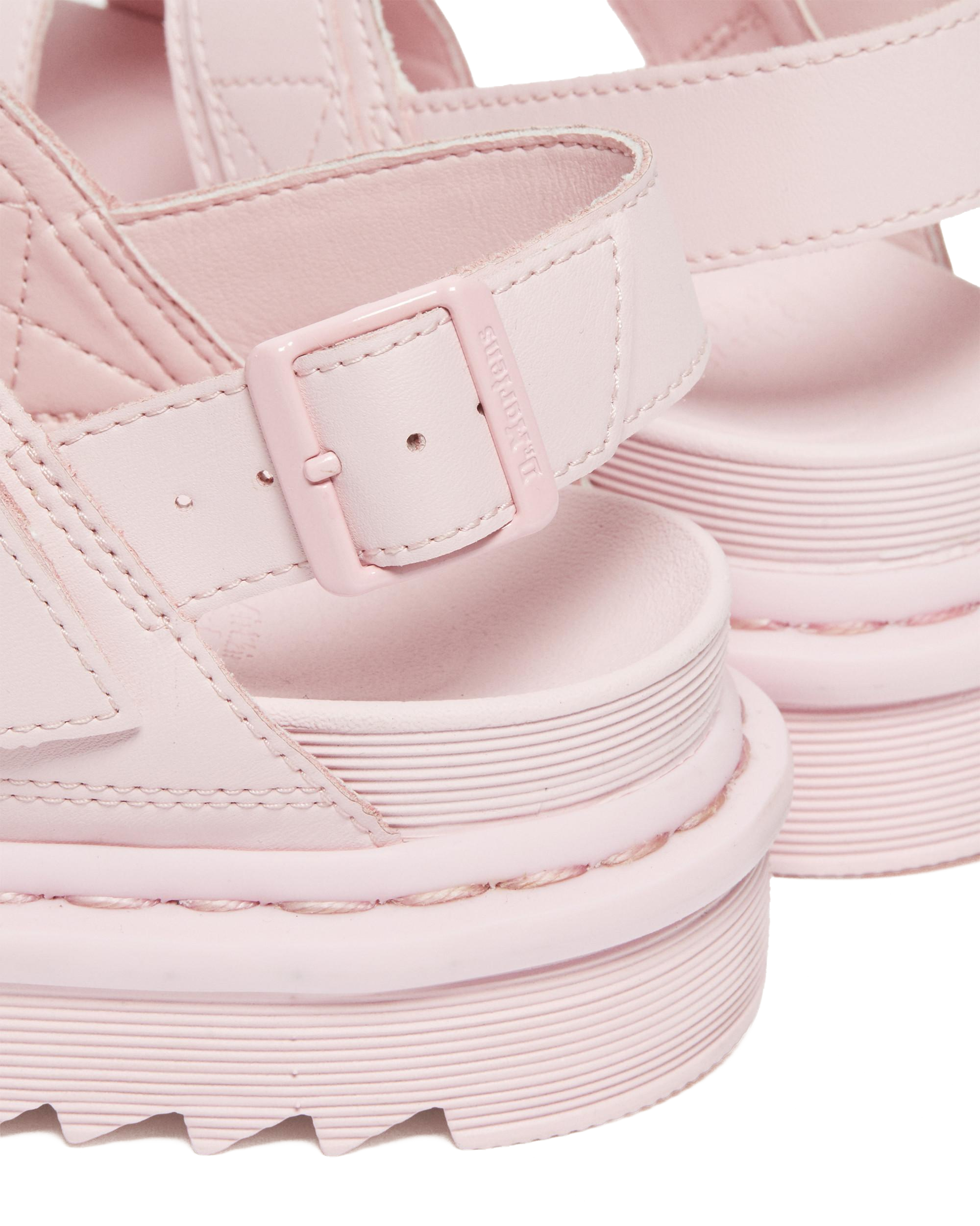 Voss Women's Leather Strap Sandals in CHALK PINK | Dr. Martens™