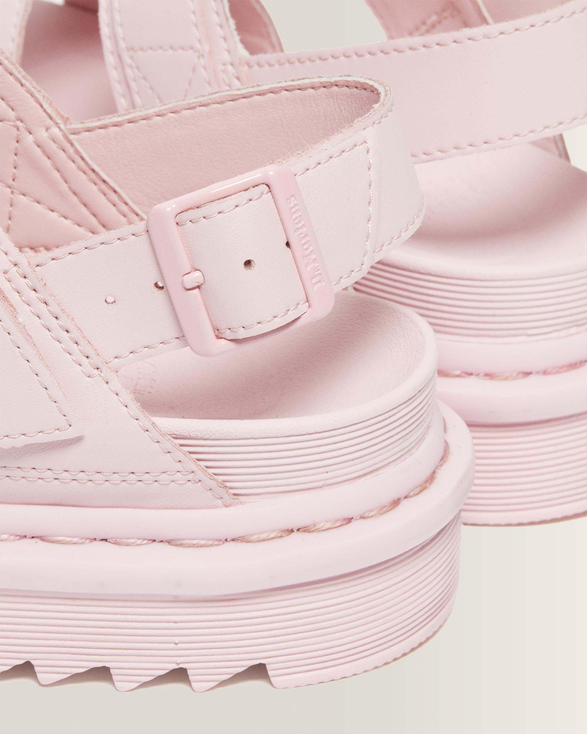 Voss Women's Leather Strap Sandals in CHALK PINK | Dr. Martens™