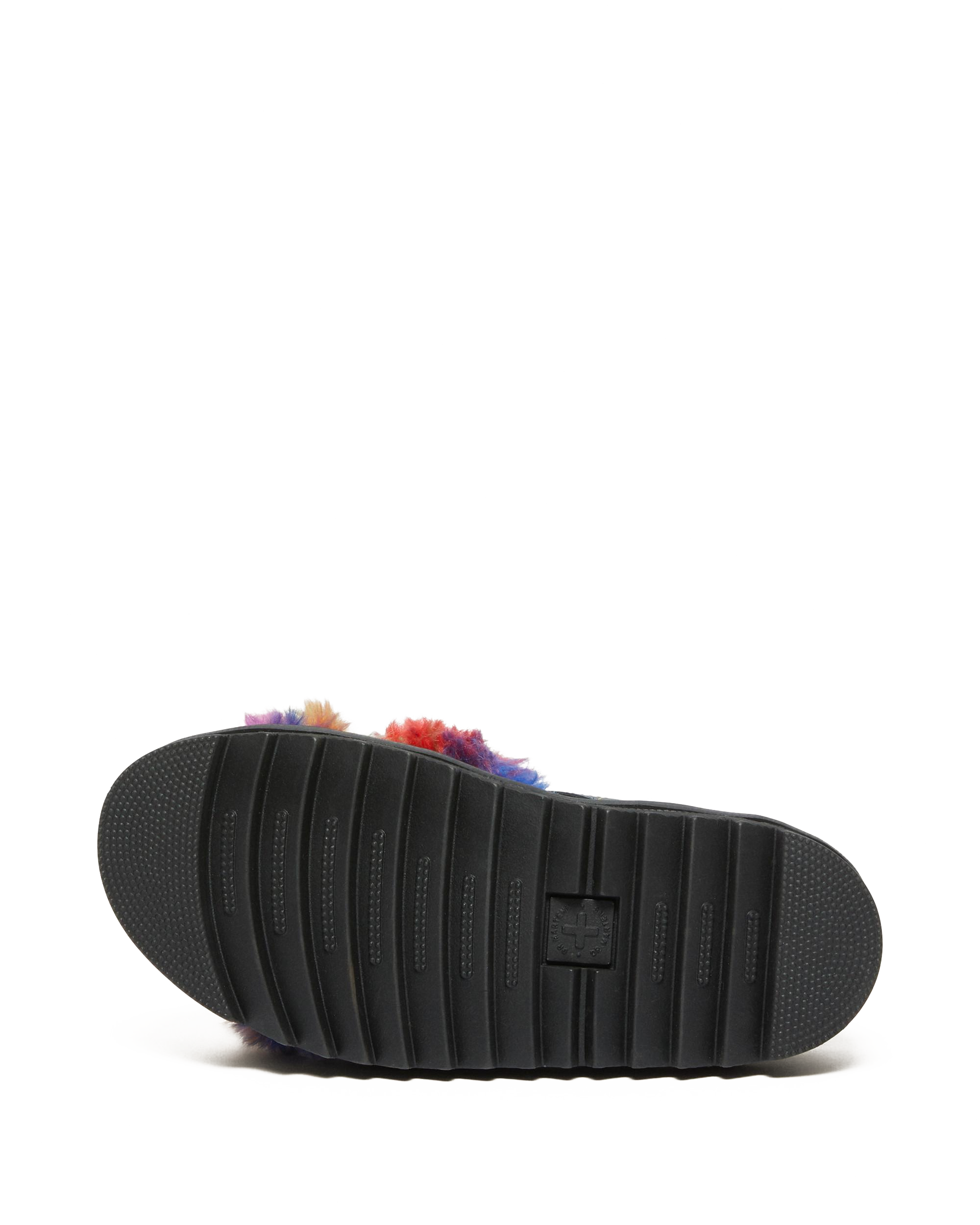 Voss II Fluffy Imitatiebont Sandalen met Leren Band