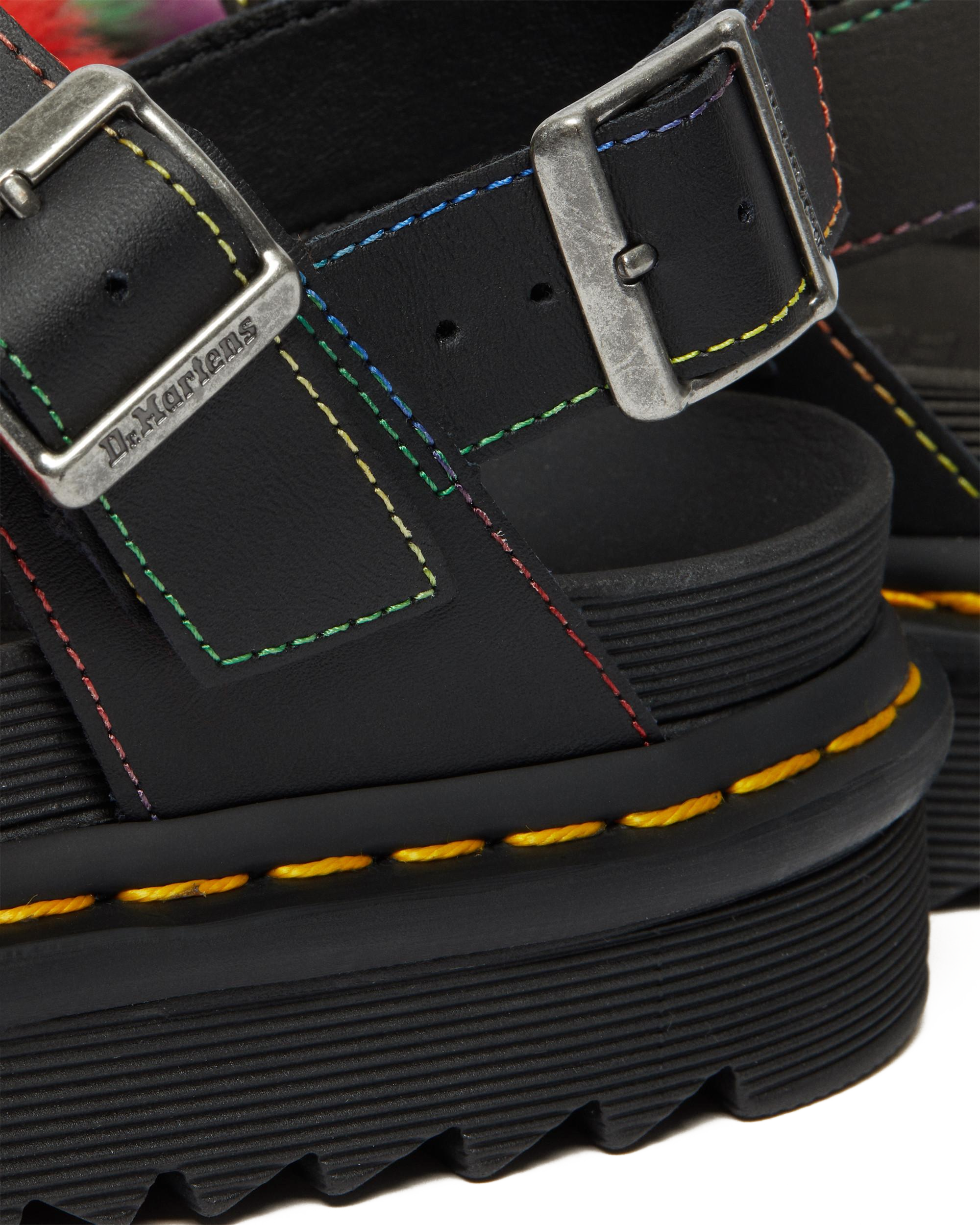 Voss II Fluffy Imitatiebont Sandalen met Leren Band