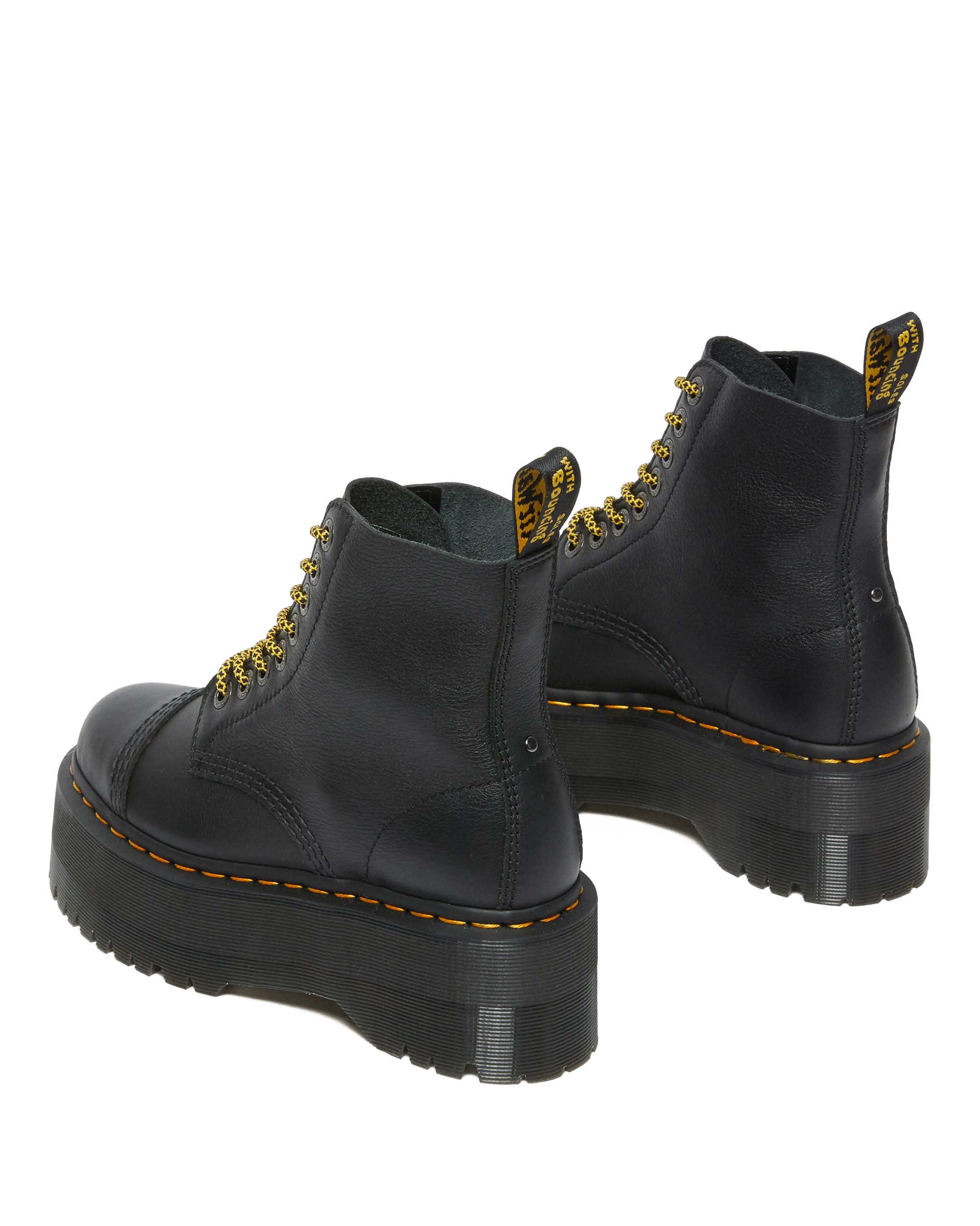 Sinclair Max Pisa Leather Platform Boots in Black | Dr. Martens™