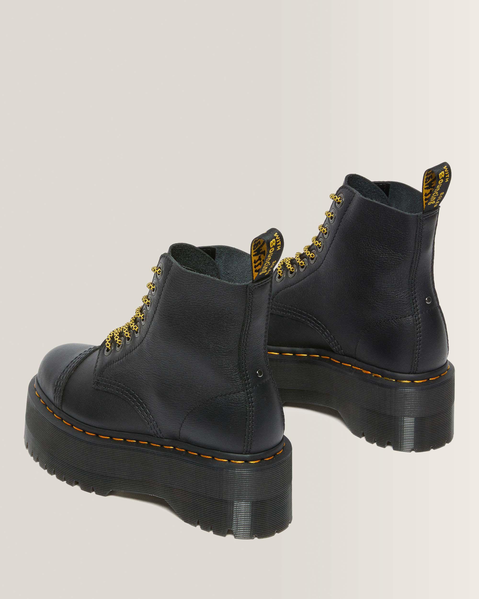 Sinclair Max Pisa Leather Platform Boots in Black | Dr. Martens™