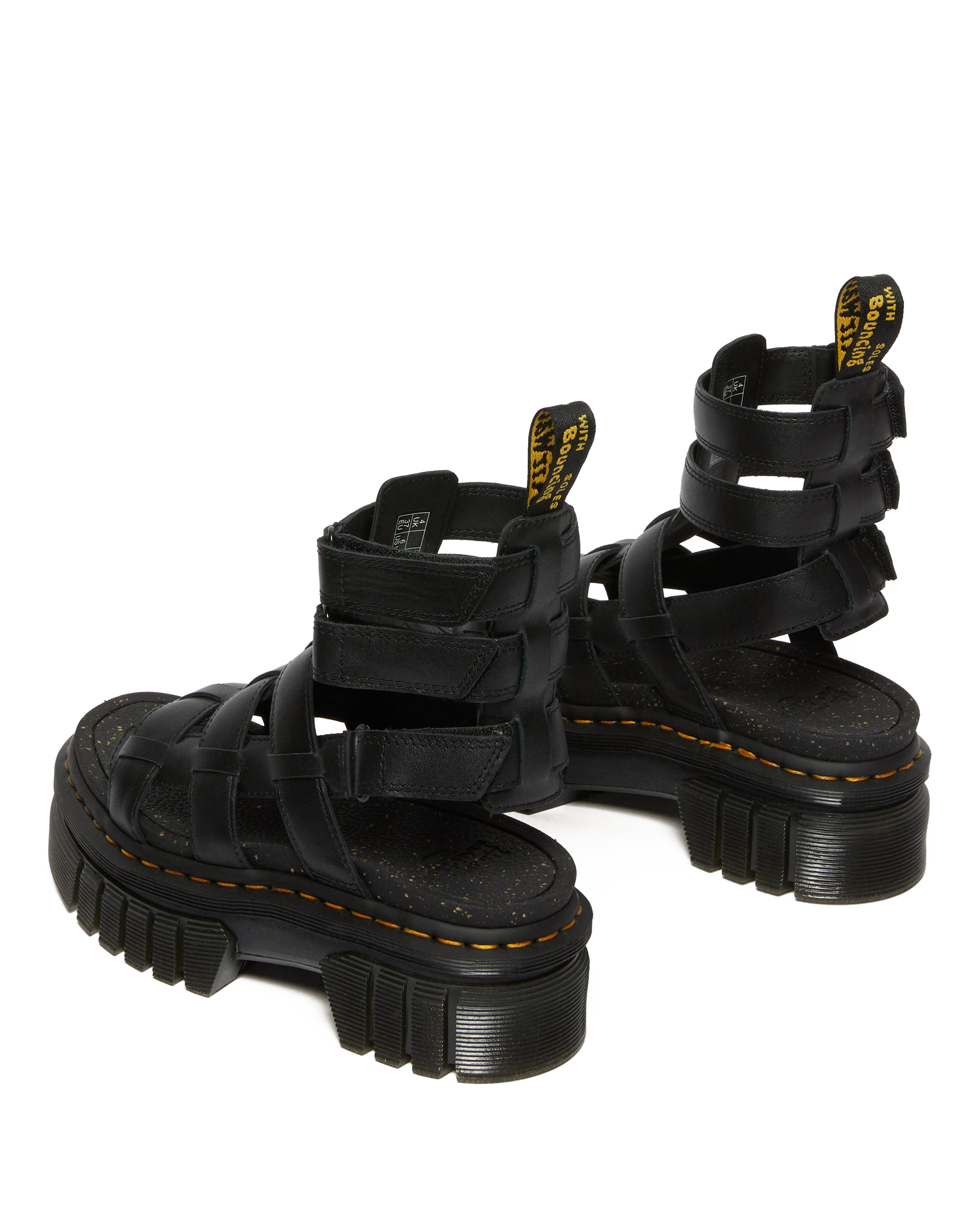 Dr.Martens Ricki Gladiator グラディエーターサンダル Ricki Nappa Lux Leather Platform Gladiator Sandals in Black | Dr
