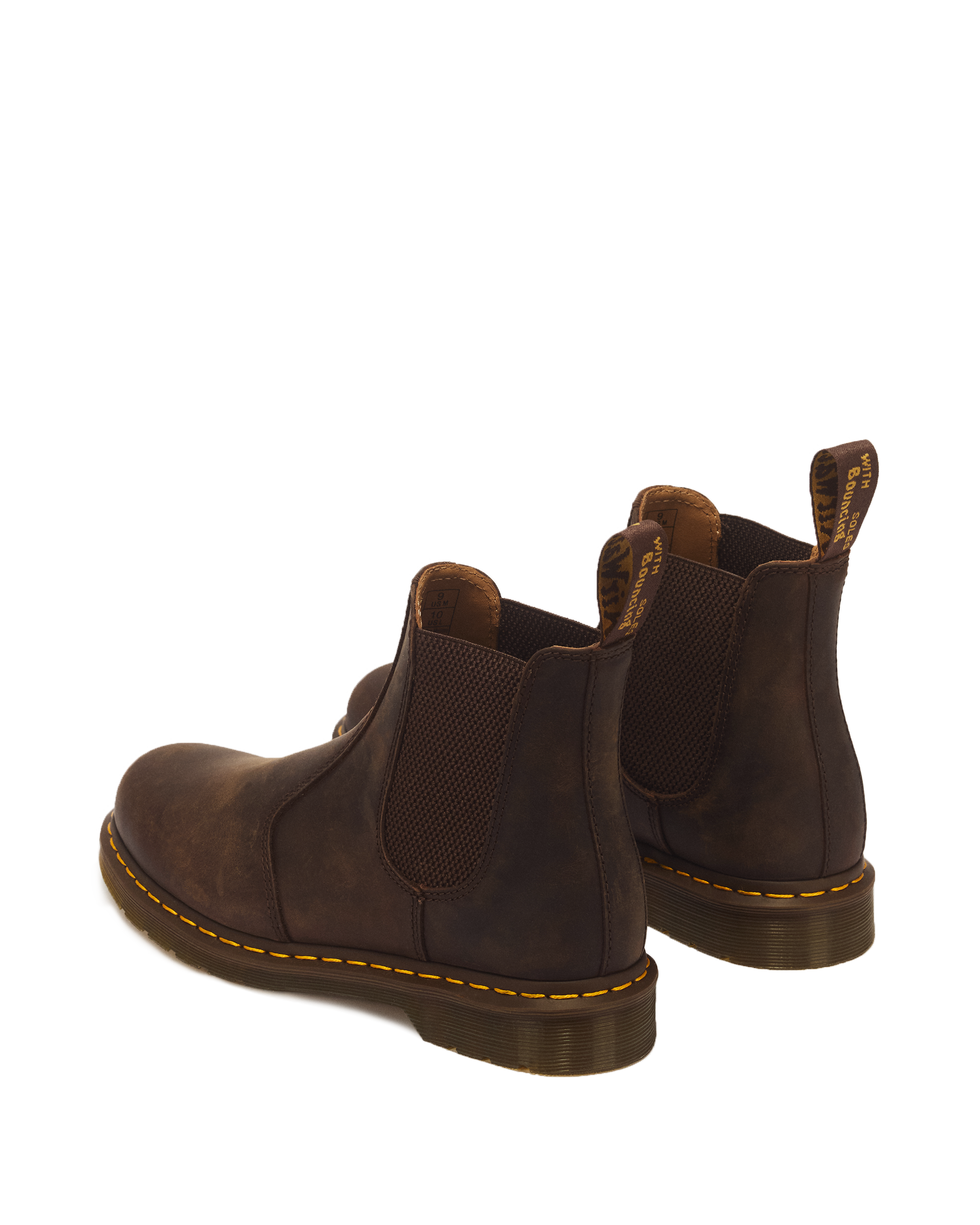 2976 Yellow Stitch Crazy Horse Leather Chelsea Boots