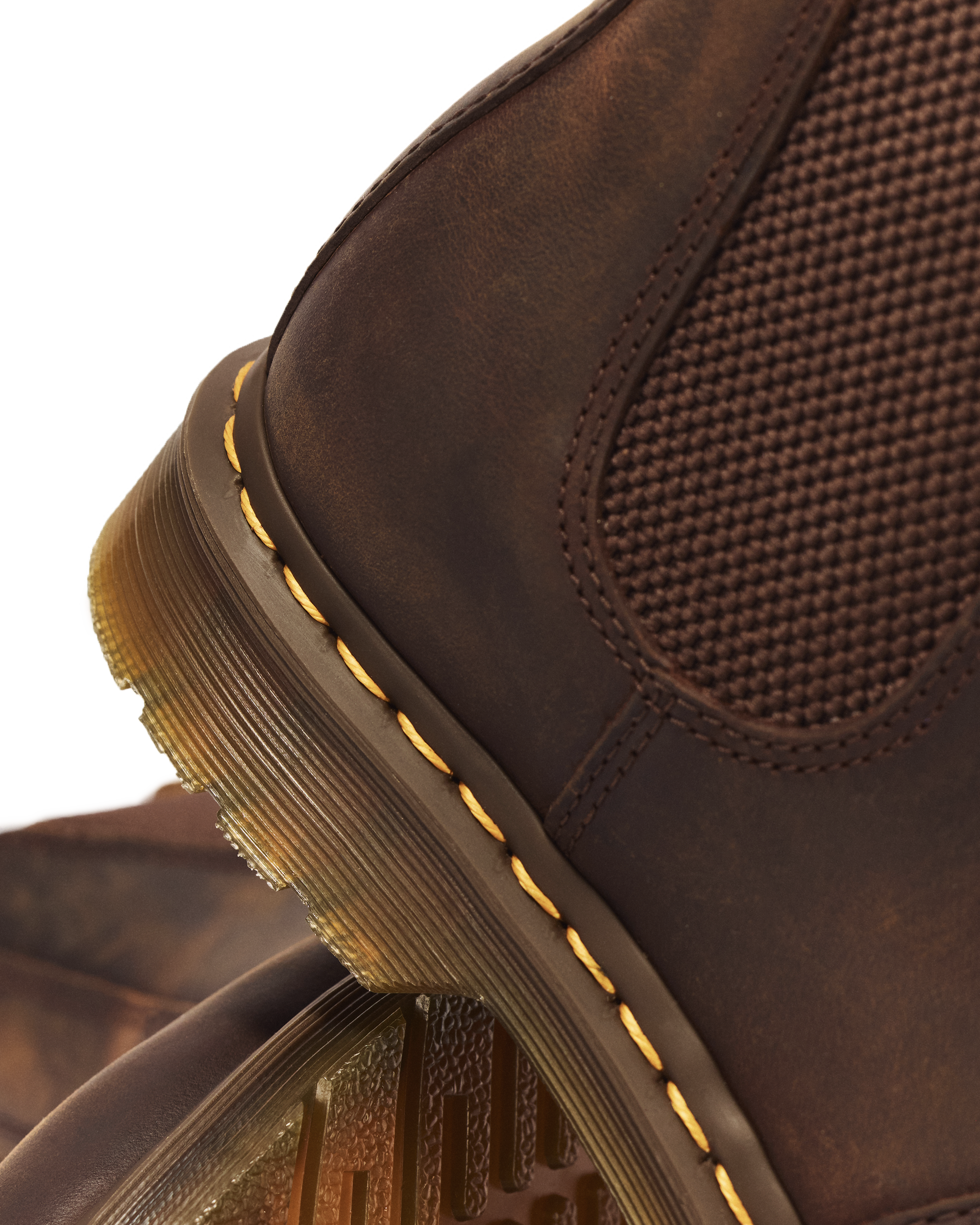 2976 Yellow Stitch Crazy Horse Leather Chelsea Boots