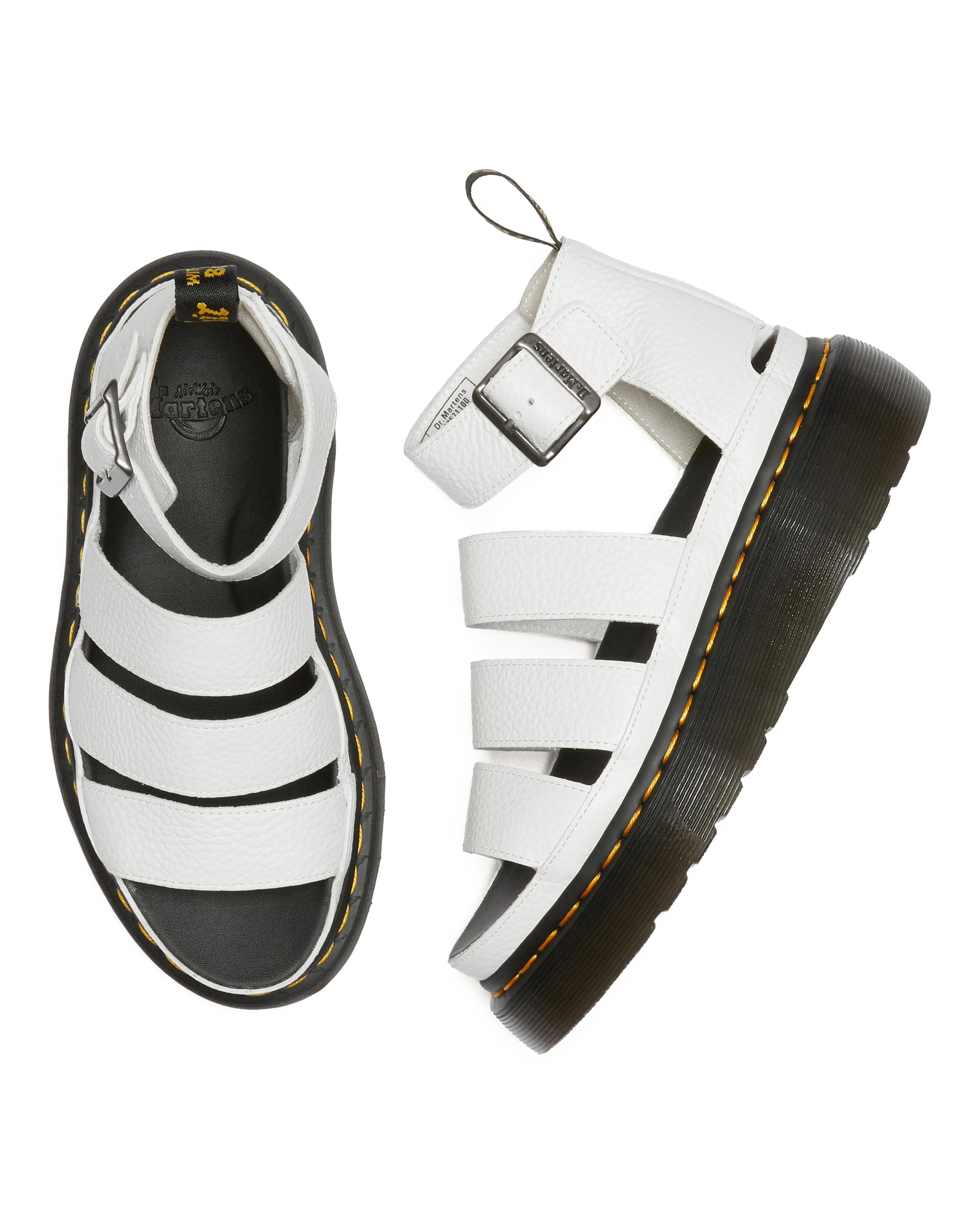 Clarissa II Quad Milled Nappa Leder Plateau Sandalen