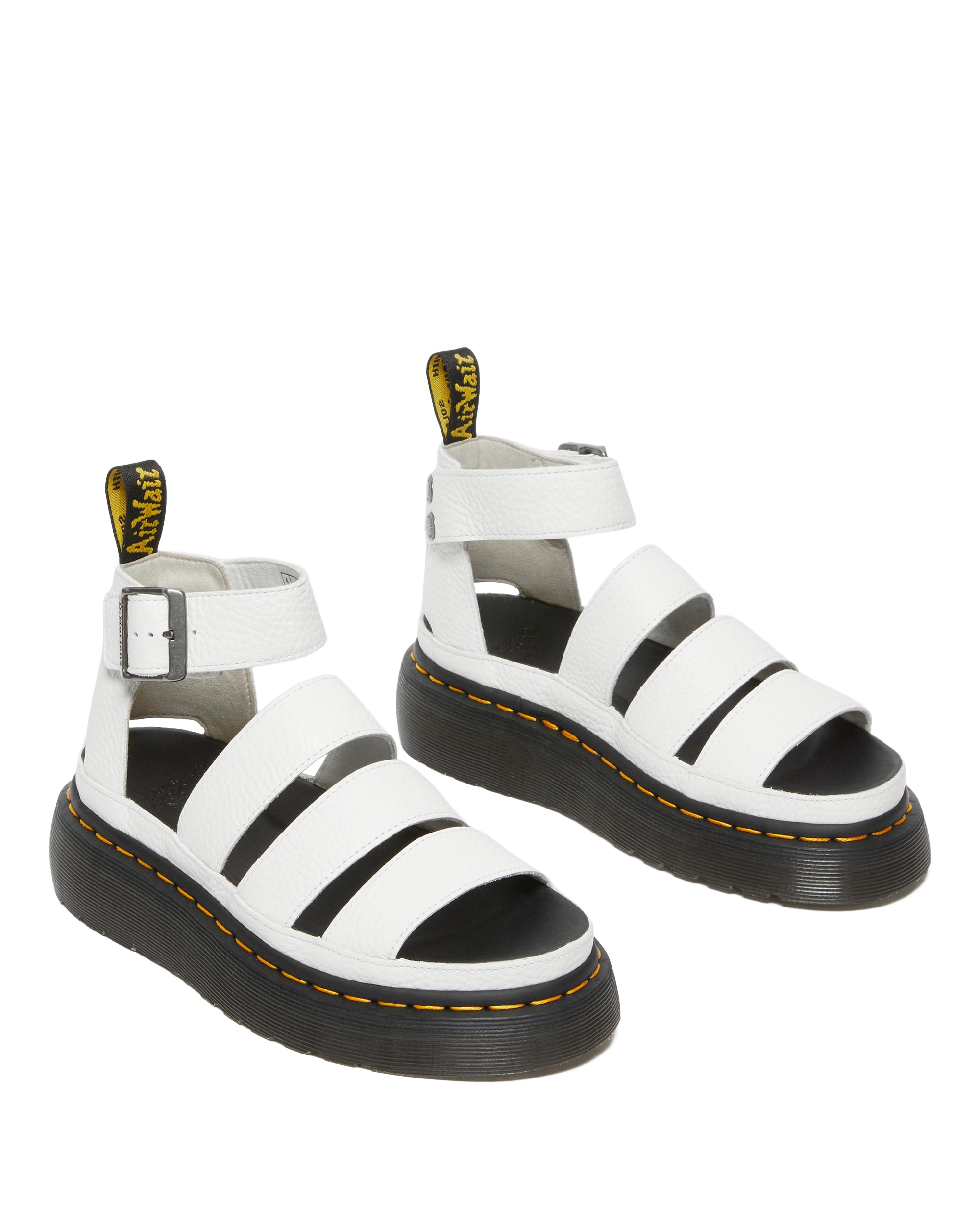Clarissa II Quad Milled Nappa Leder Plateau Sandalen