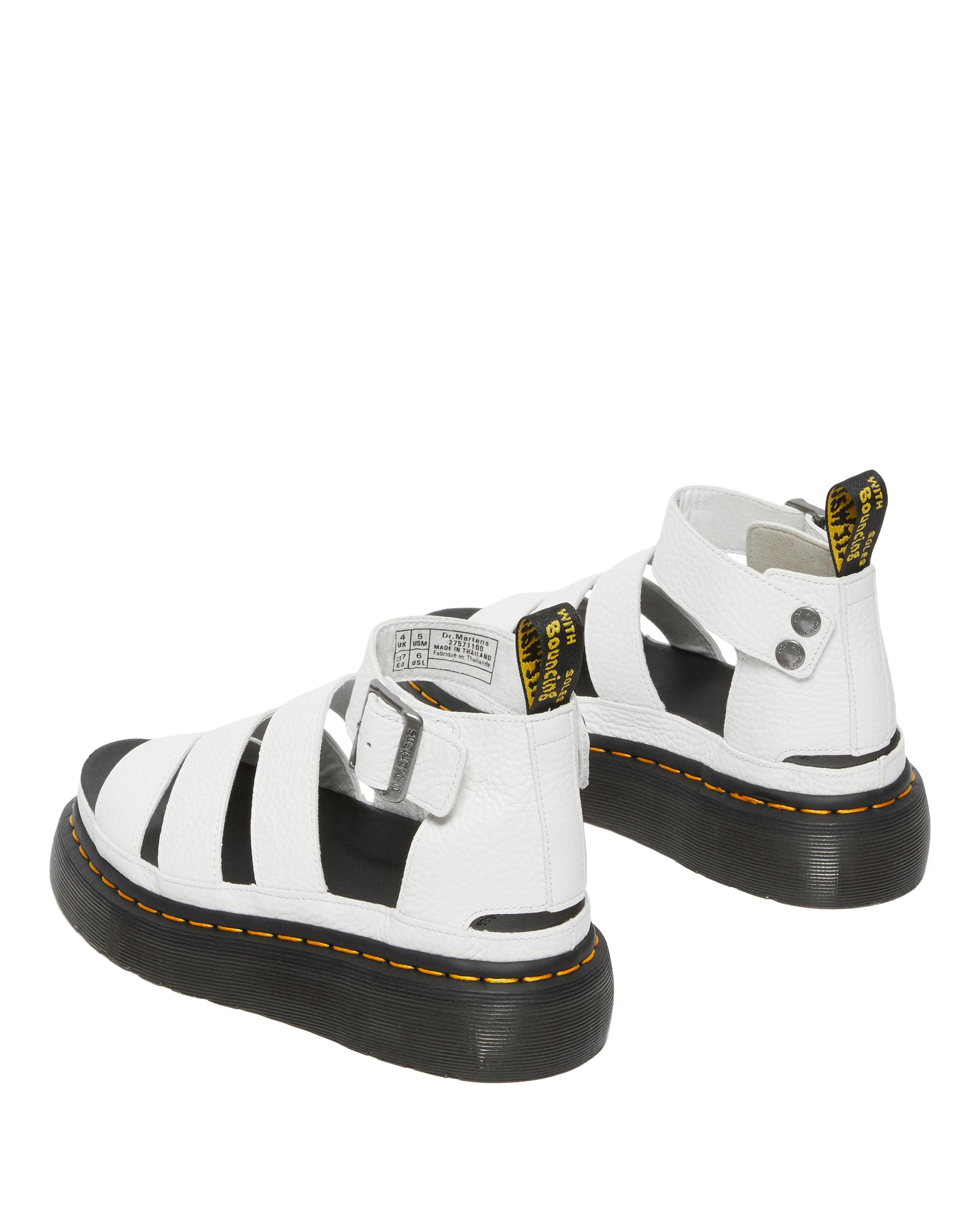 Clarissa II Quad Milled Nappa Leder Plateau Sandalen
