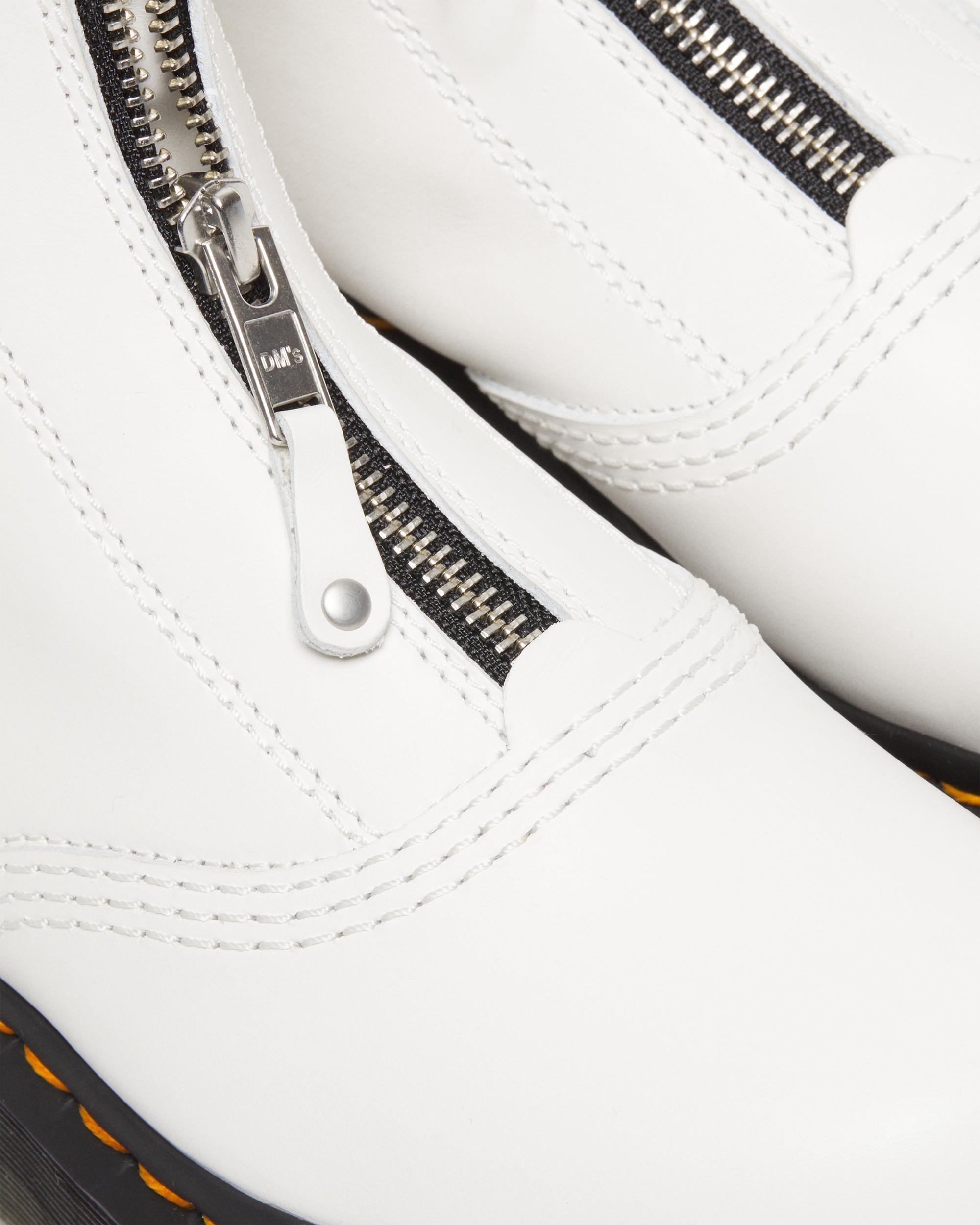 Dr.Martens JETTA ジェッタ ホワイト 厚底 フロントジップ 白 Jetta Platform Boots in White | Dr. Martens™