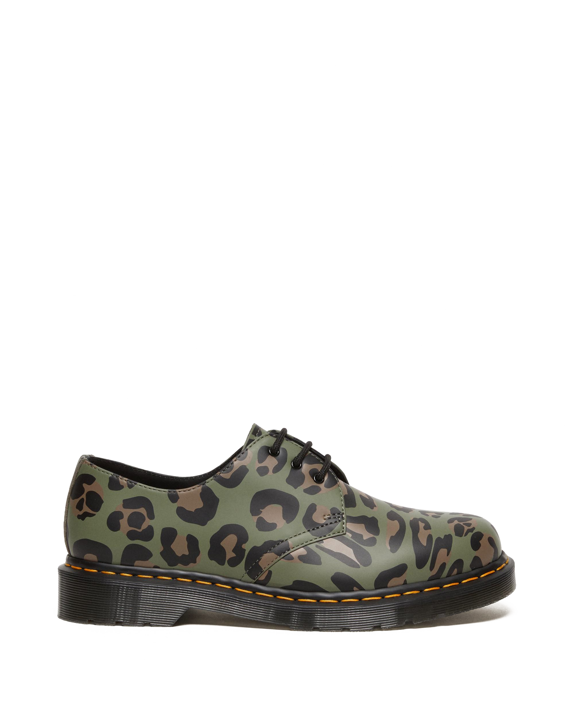 Dr.Martens ディストーテッド レオパードオックスフォード シューズ 1461 Distorted Leopard Print Shoes in Khaki Green | Dr. Martens™