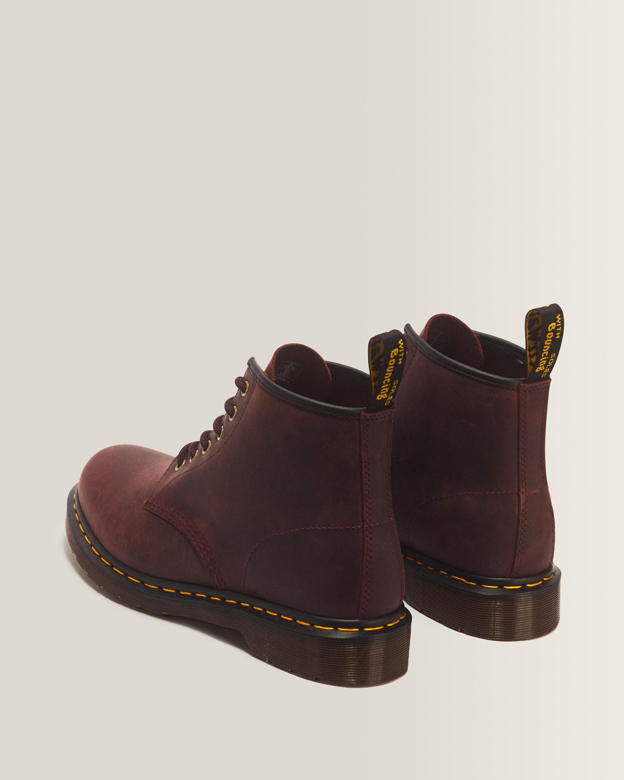 101 6 Eye Crazy Horse Leather Lace Up Boots