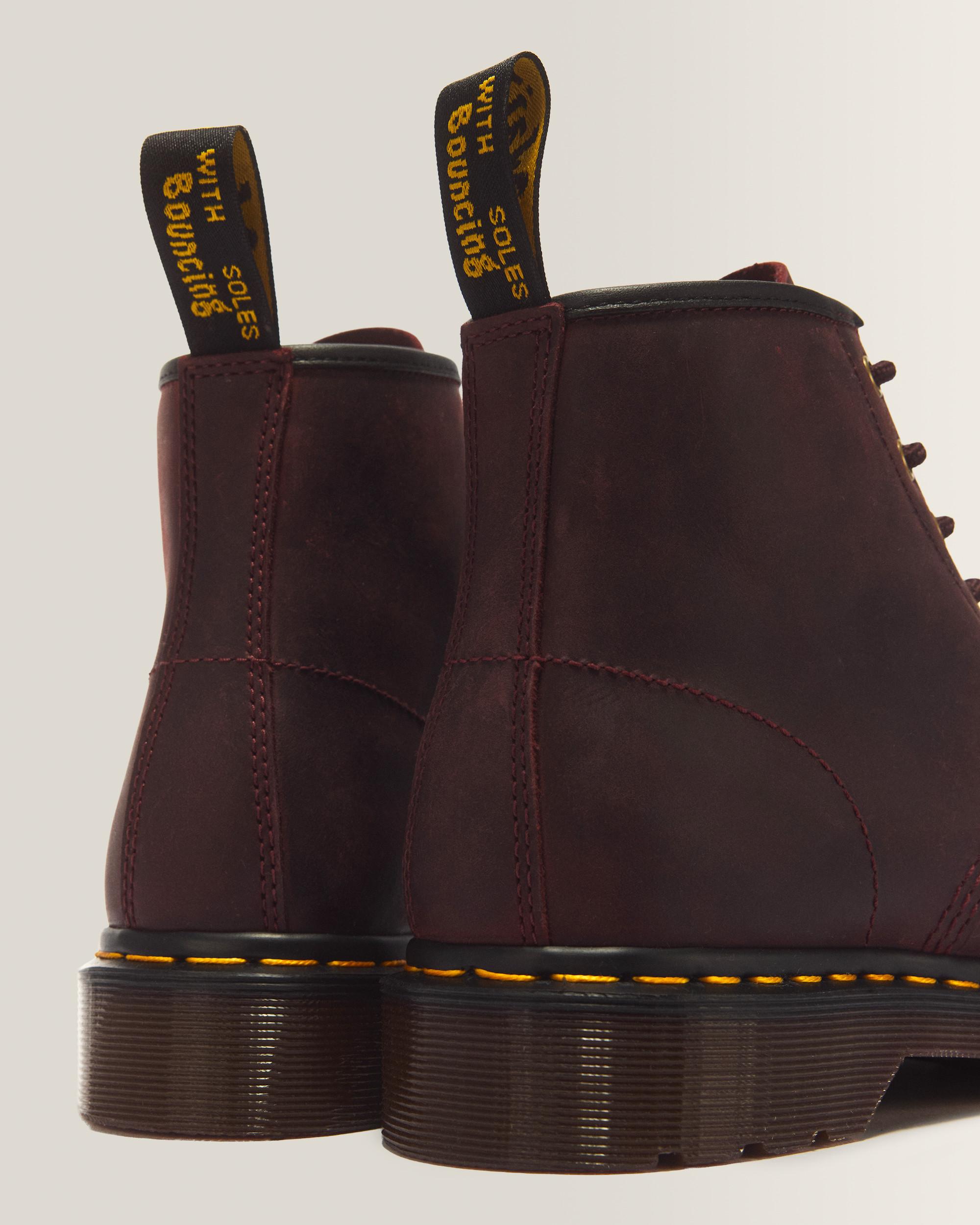 101 6 Eye Crazy Horse Leather Lace Up Boots